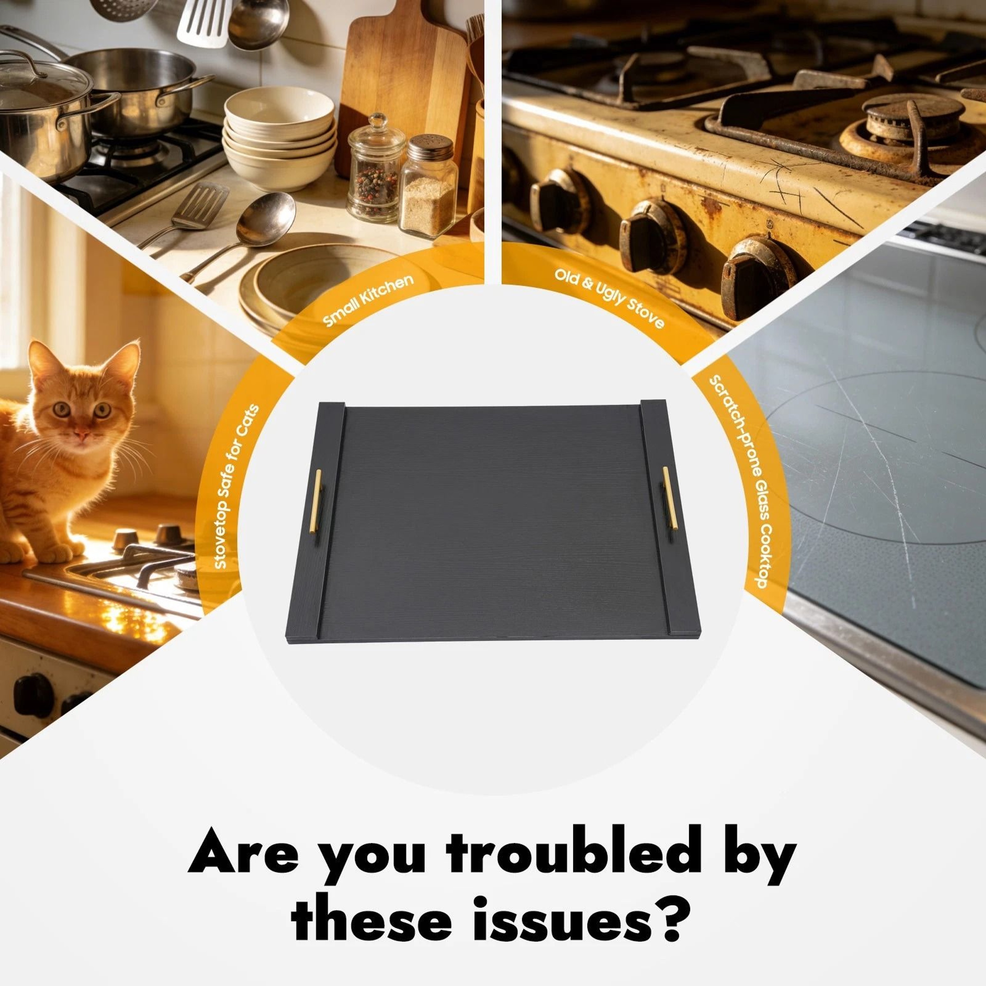 Black Noodle Board Stove Cover For Electric And Gas Stove Tops 14