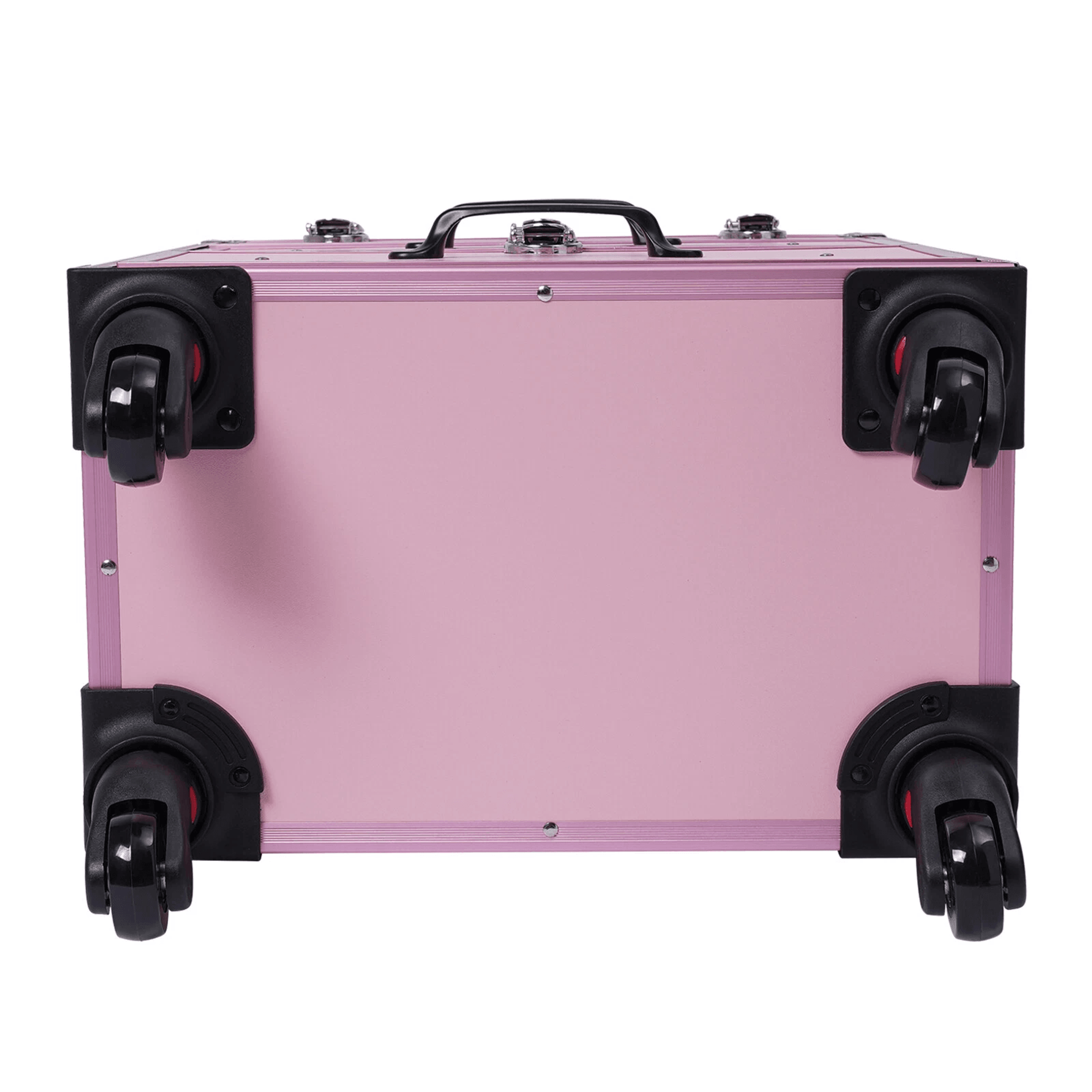 Professional Rolling Makeup Case With Lockable Tiered Salon Cosmetic Organizer 13