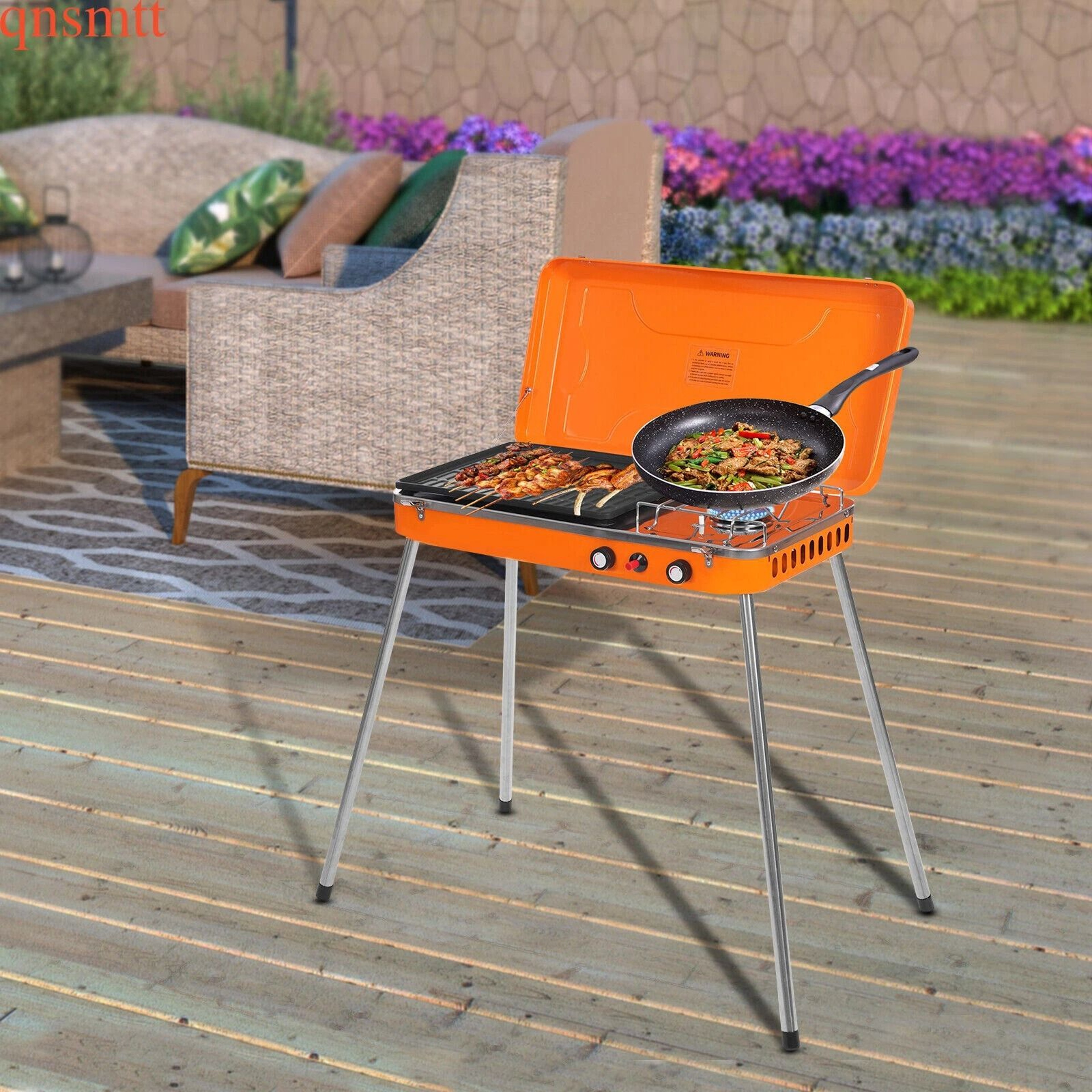 Portable Gas Grill Camping BBQ Stove For Outdoor Cooking 2