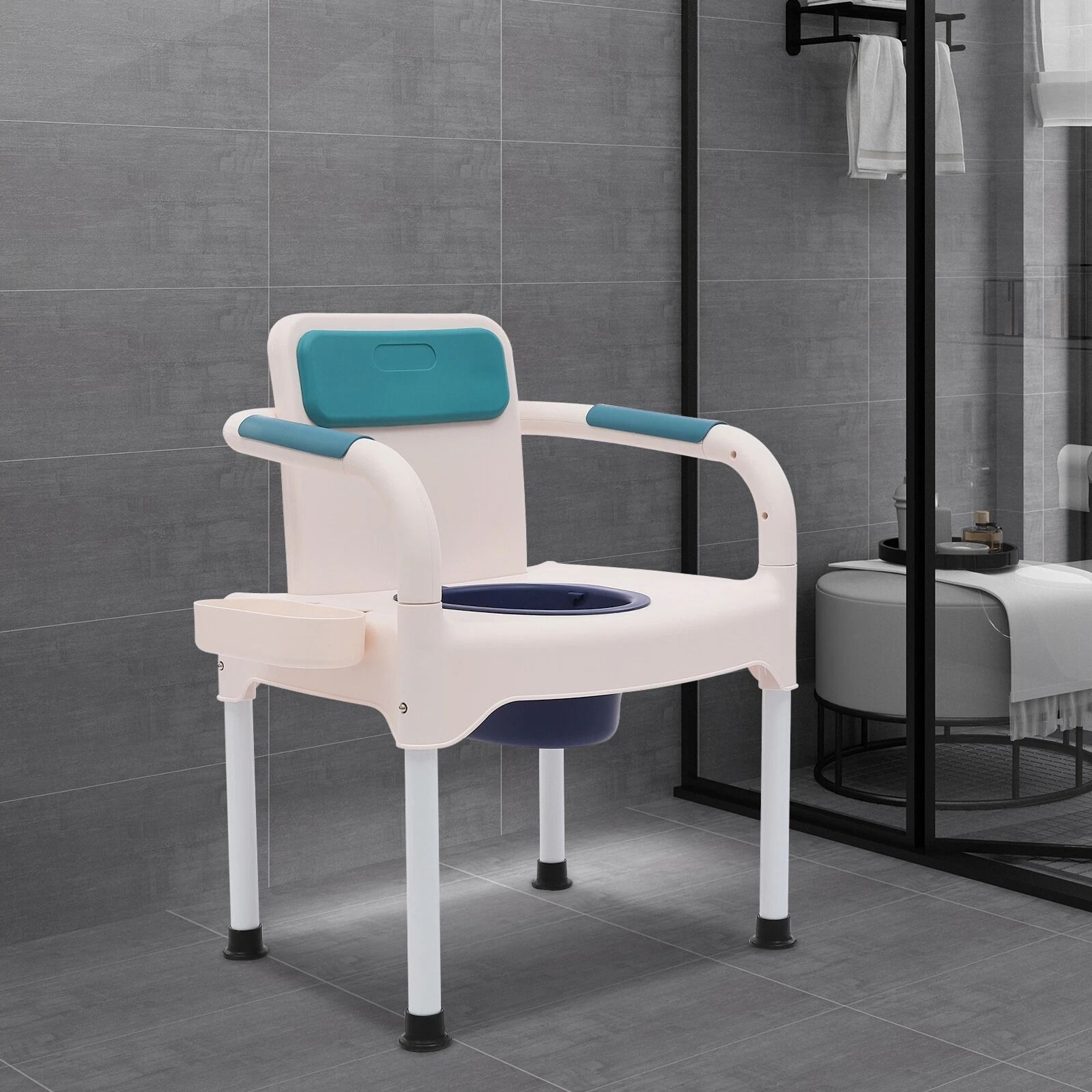 Bedside Commode Chair With Armrests For Seniors And Home Care 1