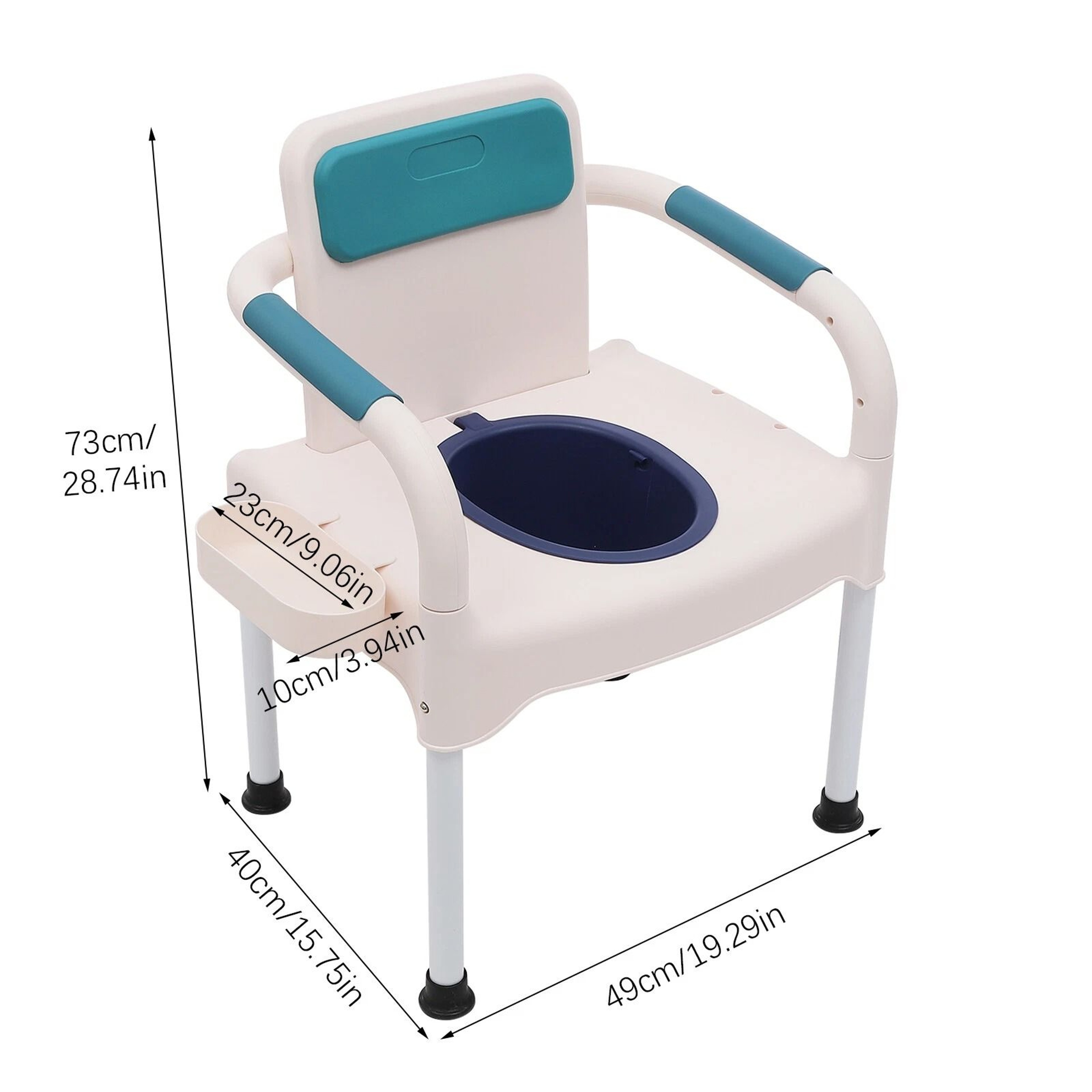 Bedside Commode Chair With Armrests For Seniors And Home Care 10