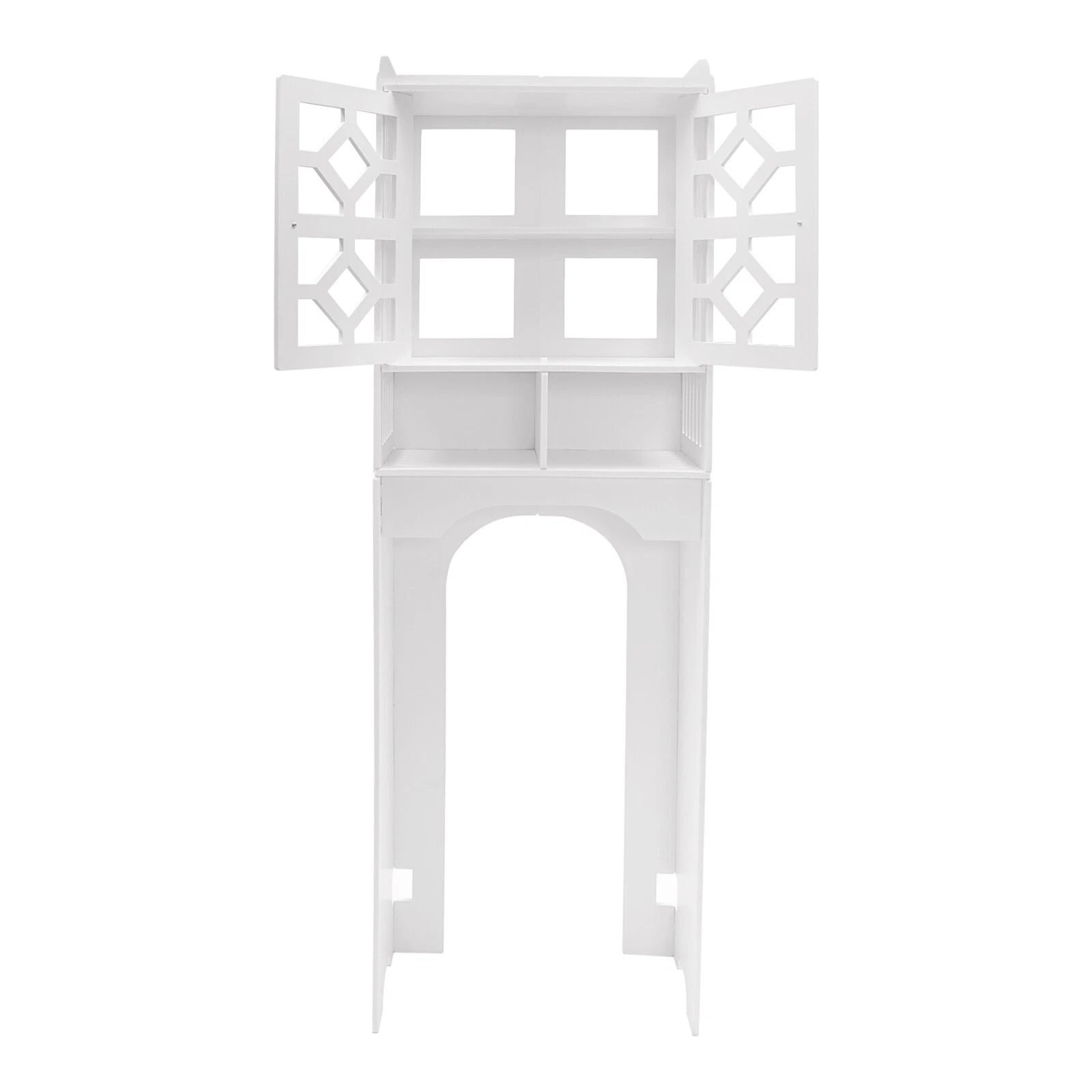 Over The Toilet Storage Cabinet Raised Leg Bathroom Organizer 5