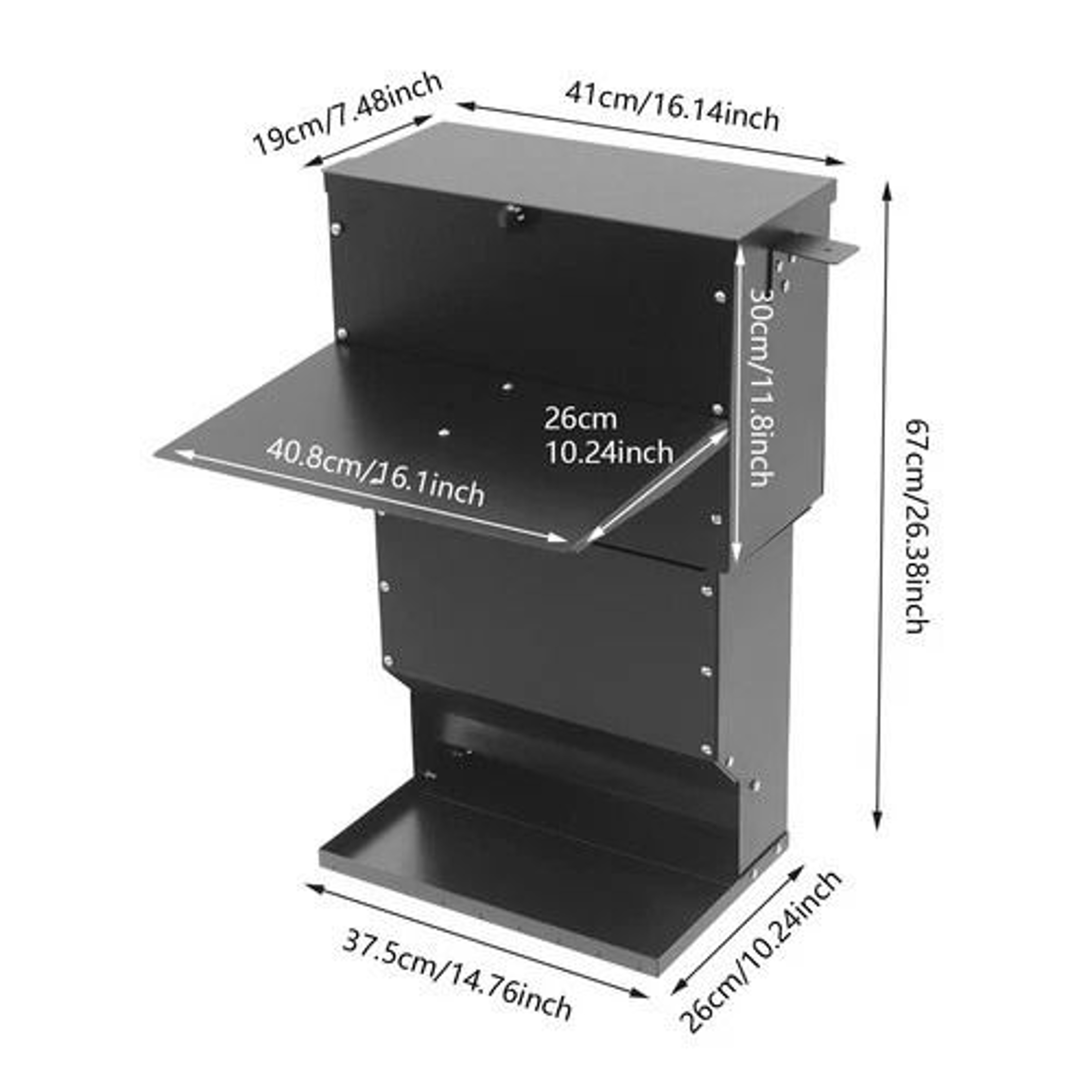 Weatherproof Hanging Deer Feeder With Lid Gravity Feed Box For Outdoor Wildlife Feeding 19