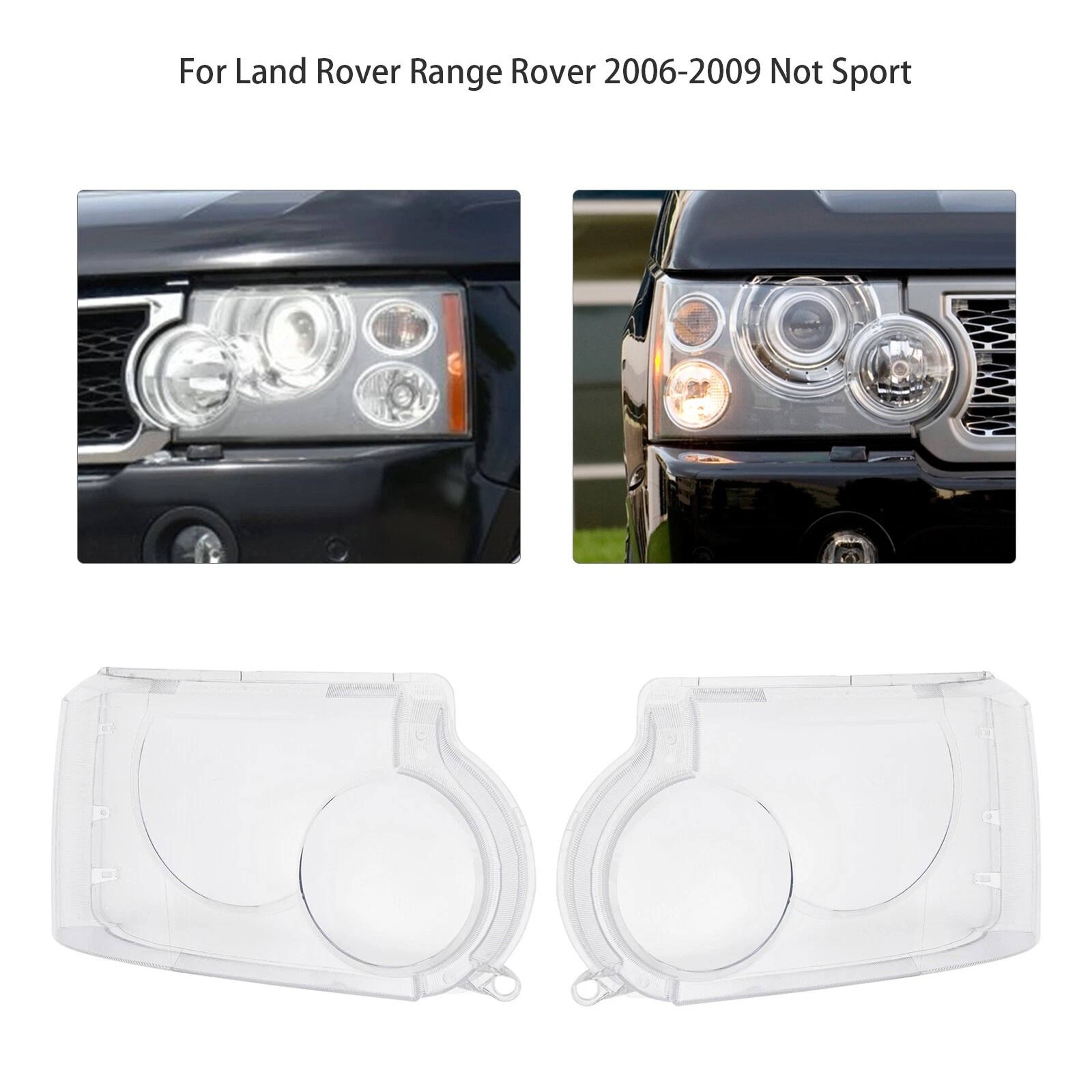 Range Rover Headlight Lens Covers Pair For Land Rover Range Rover Not Sport 1
