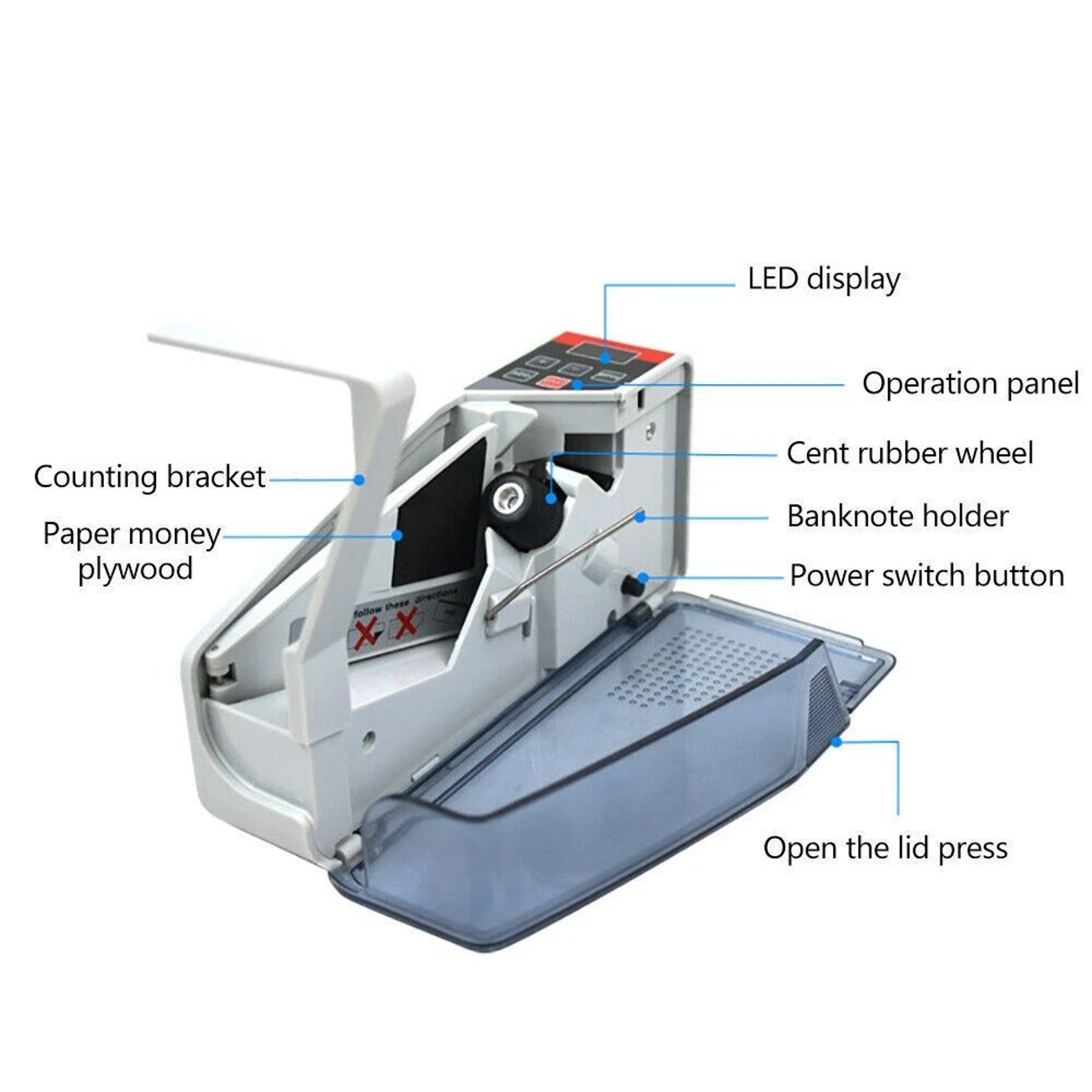 Professional Money Counter Machine With Counterfeit Detector Fast  Reliable Cash Counting Device 2