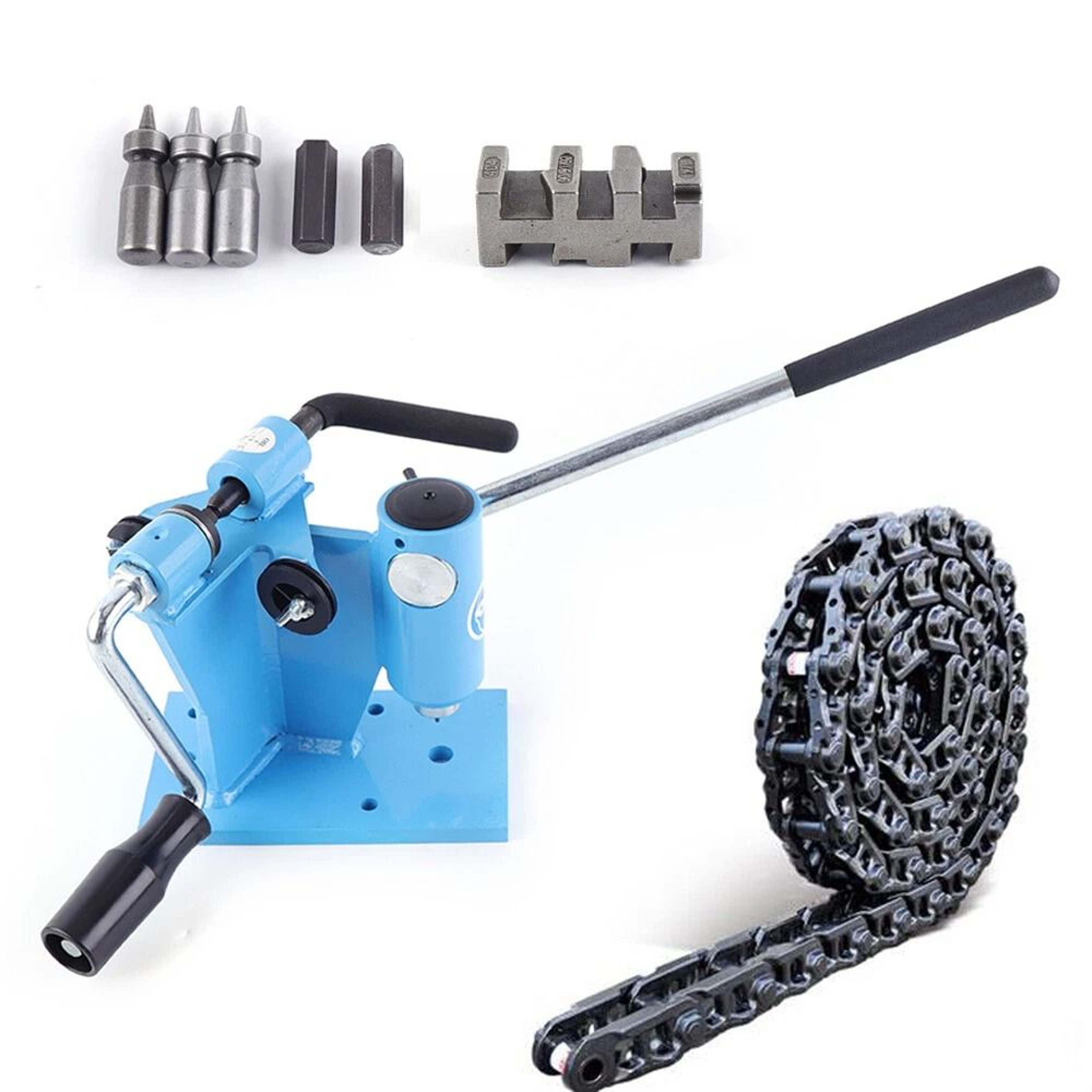Professional Bench Mounted Chain Breaker  Chainsaw Chain Repair Tool Heavy Duty Rivet Press 1