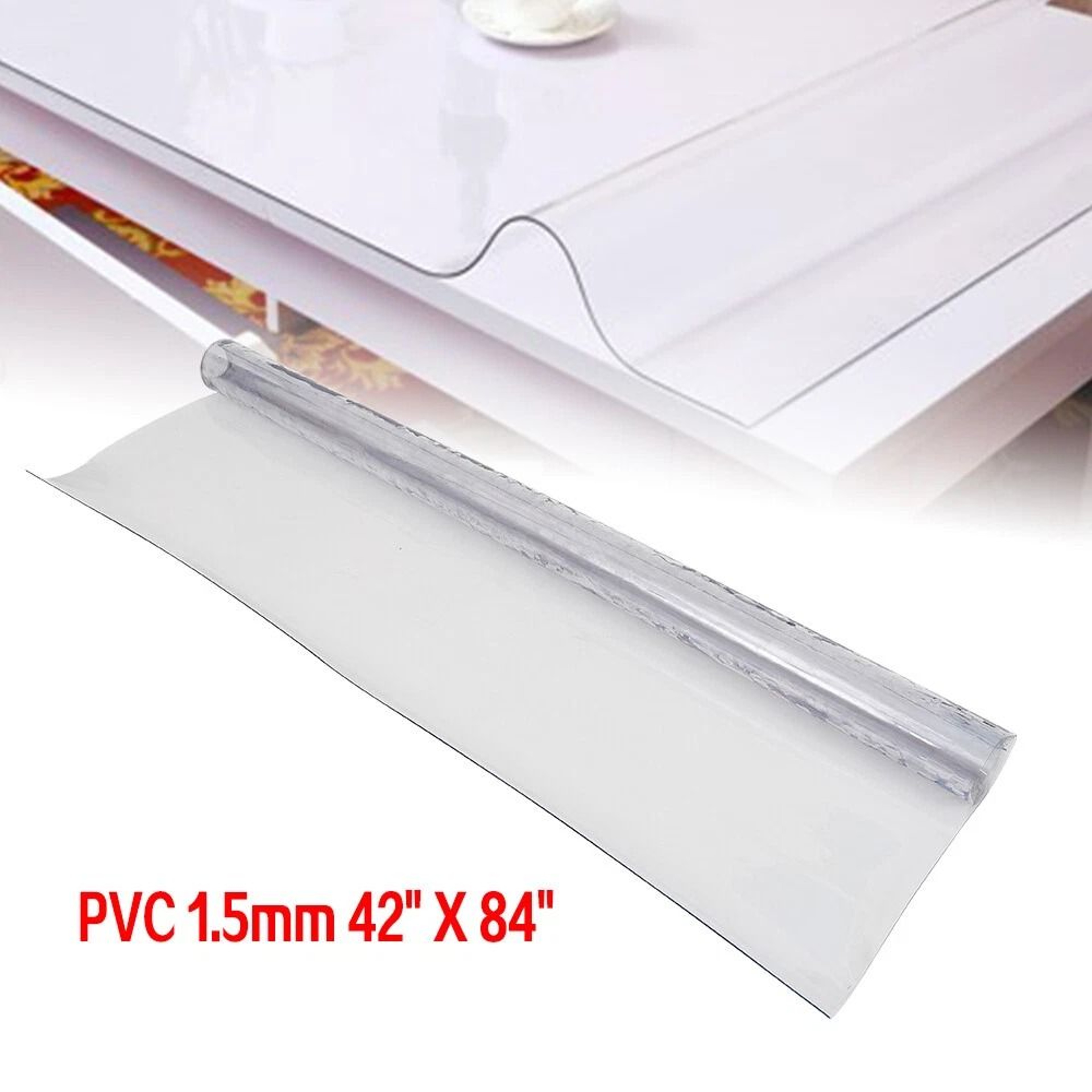Clear PVC Table Protector Waterproof Transparent Desk Mat 1