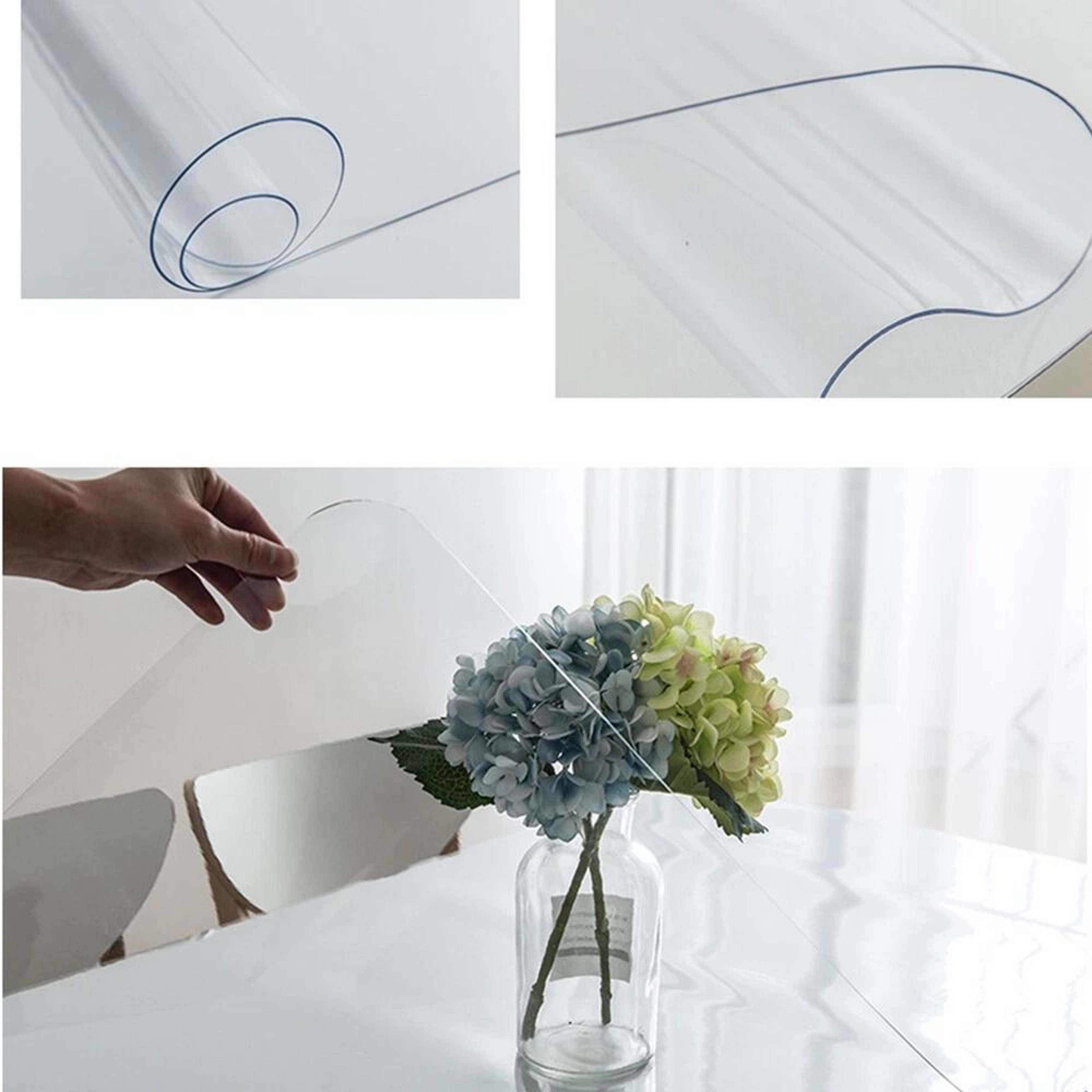 Clear PVC Table Protector Waterproof Transparent Desk Mat 2