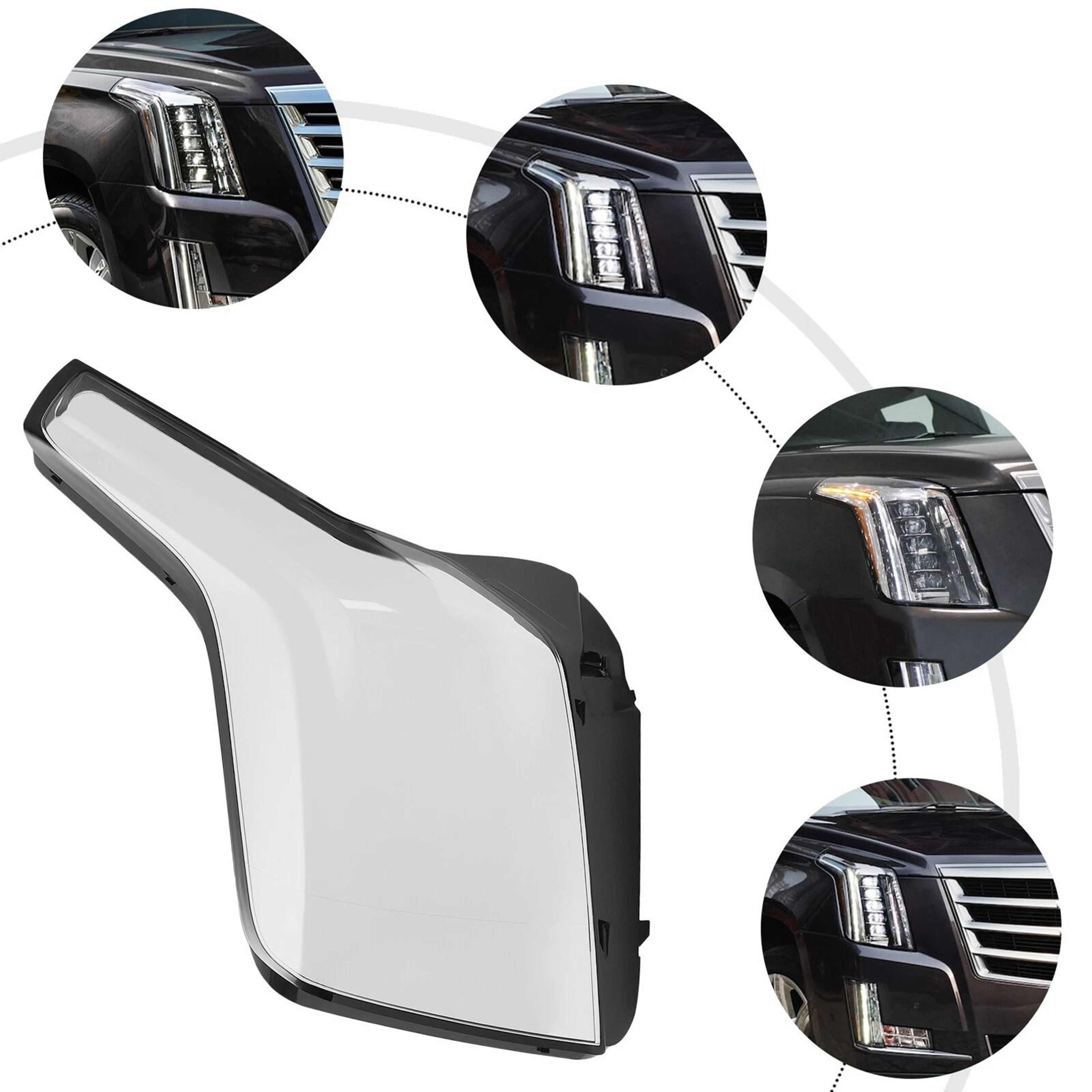 Premium Right Headlight Lens Shell Cover For Cadillac Escalade Durable Replacement 0