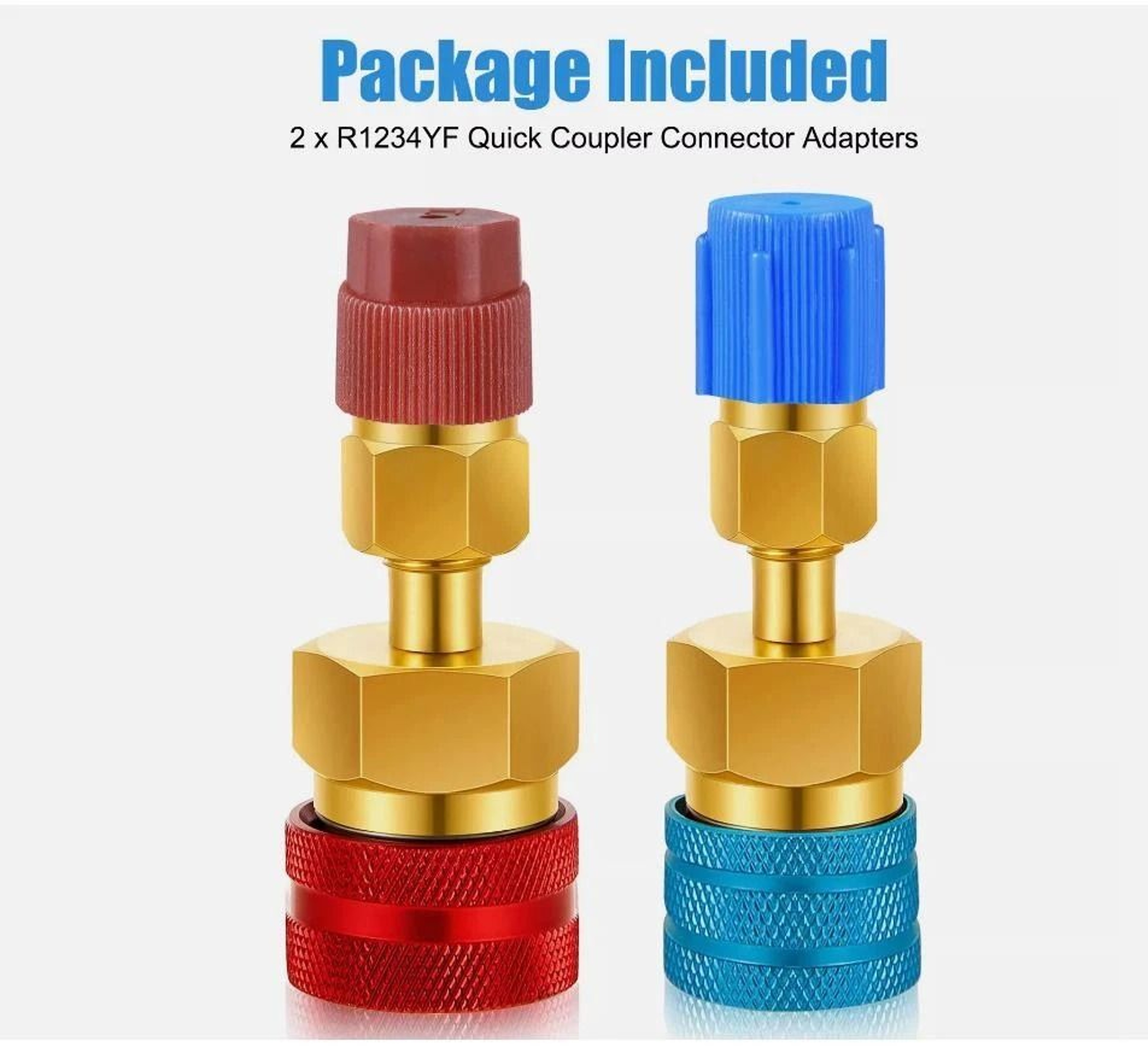 Premium Adapter Kit With High Low Side Car AC Quick Couplers 1