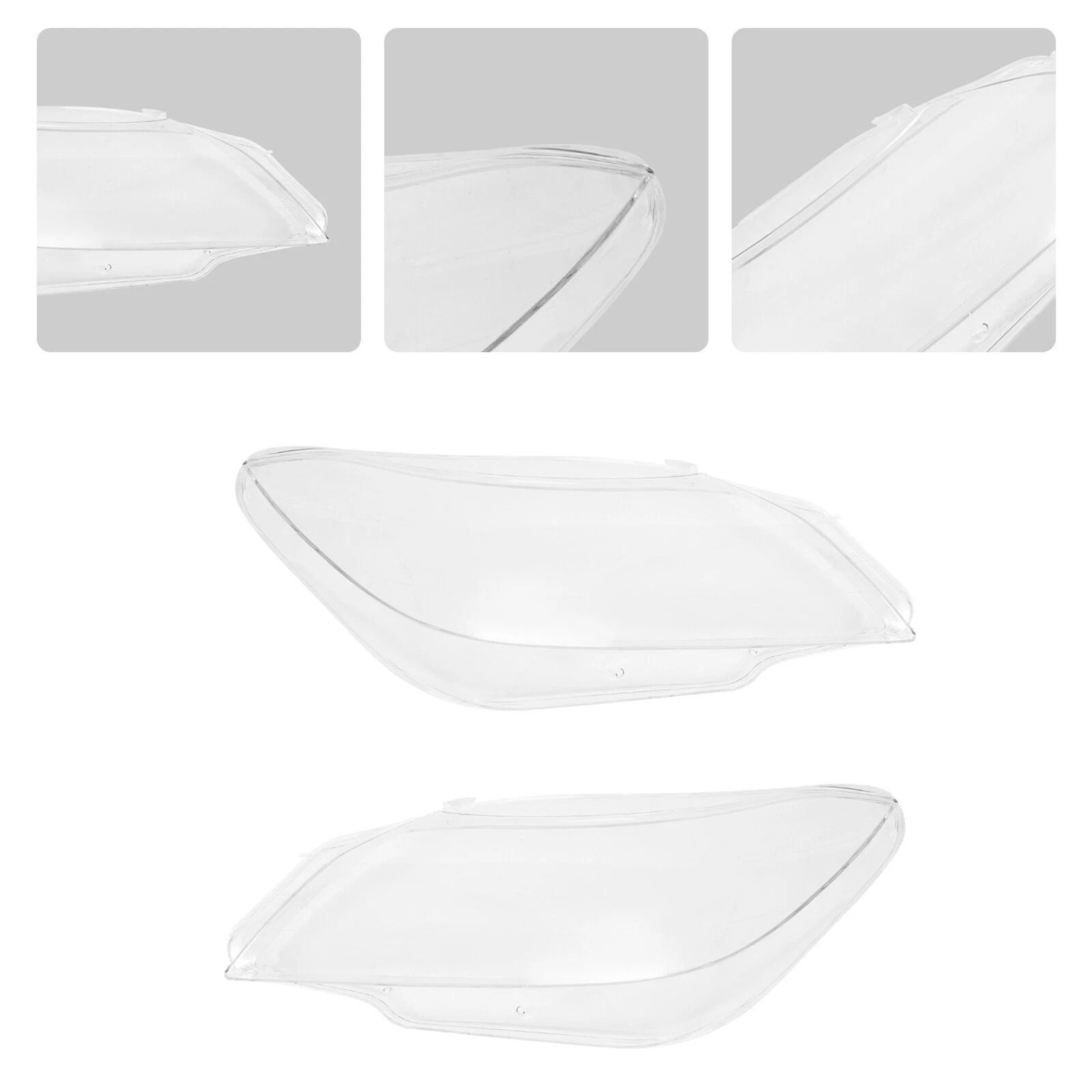 BMW Clear Headlight Lens Cover Set Replacement For Models Left And Right Pair 11