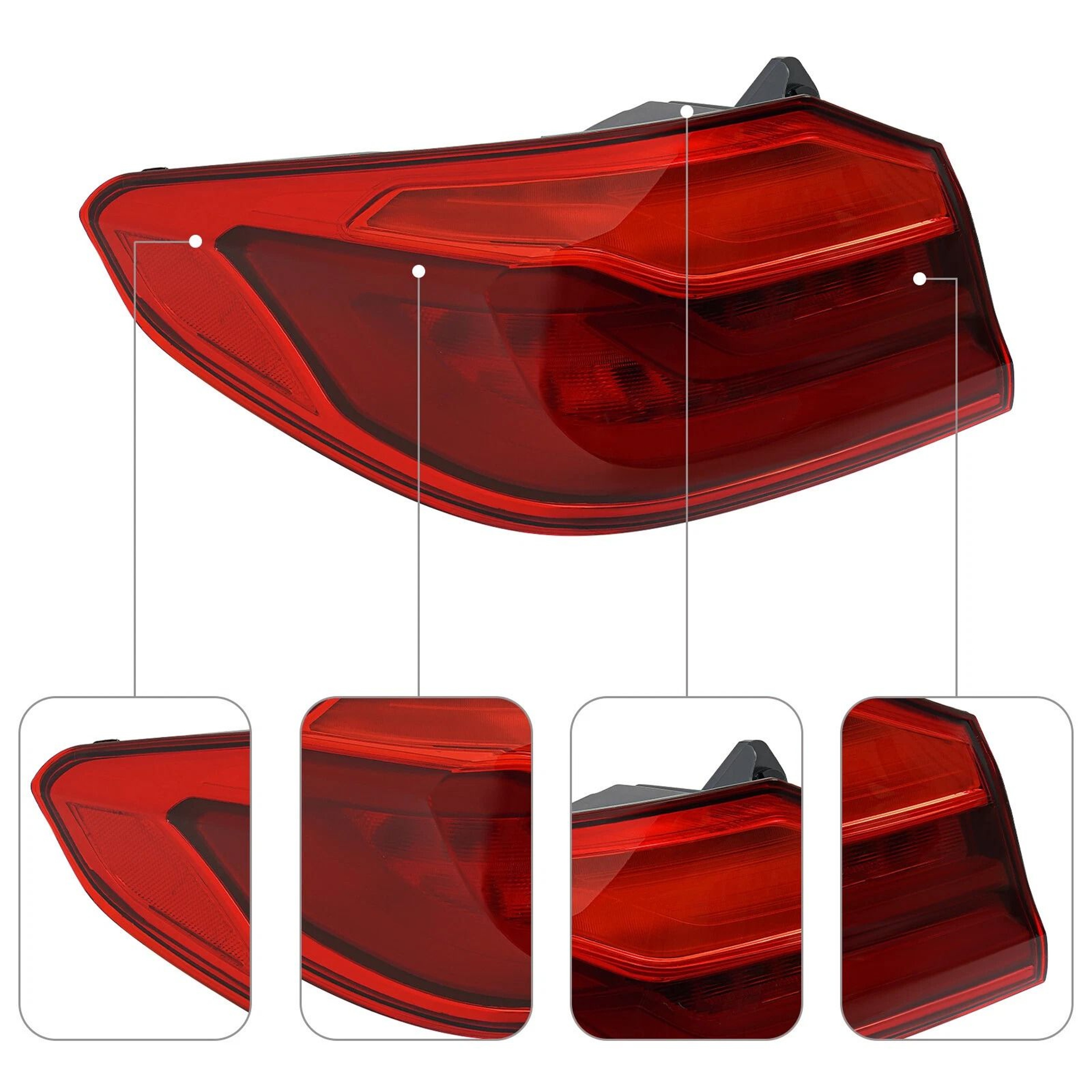 Outer LED Left Side Tail Light Assembly For BMW Base Model Sedan 3