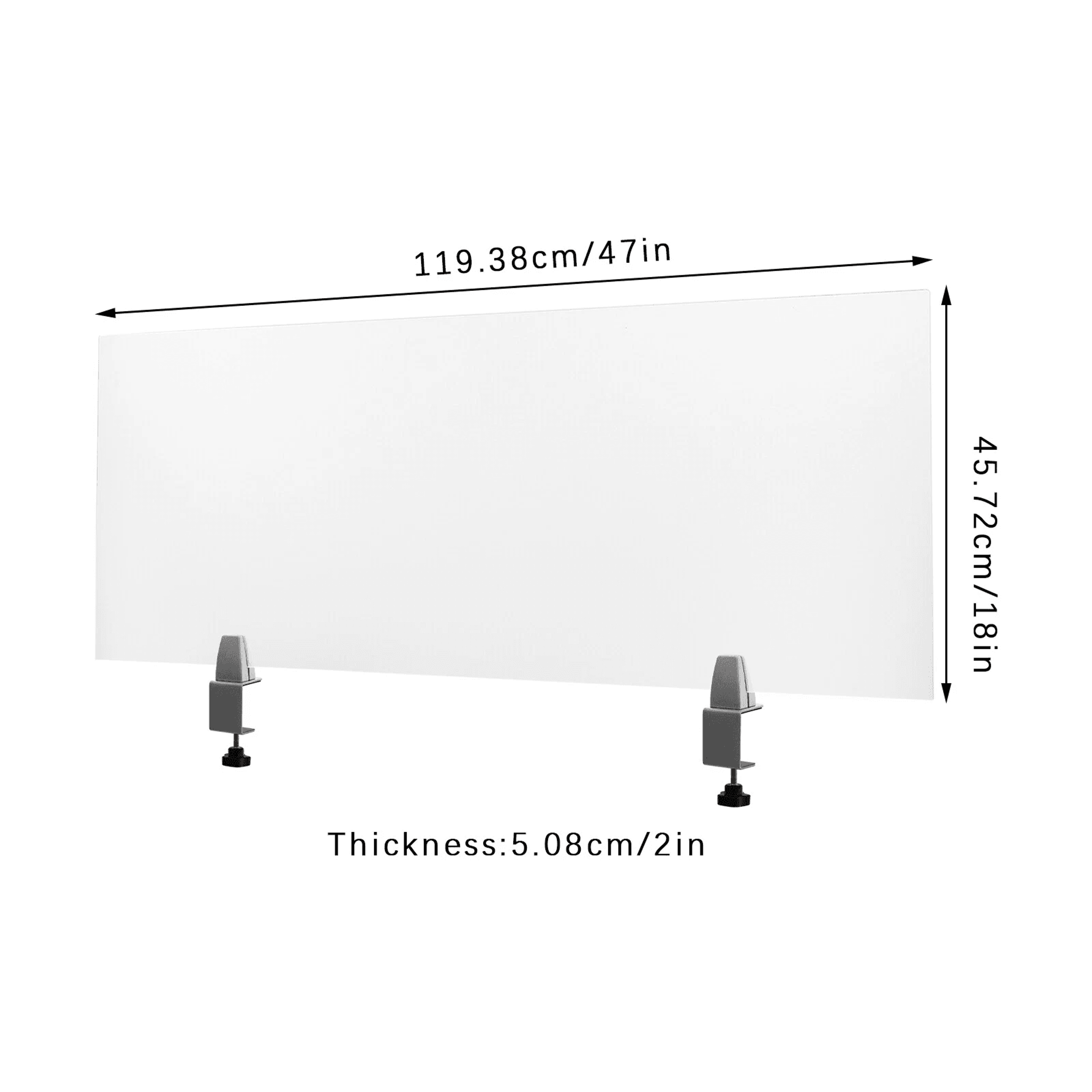 Anthracite Gray Acrylic Desk Divider Privacy Panel 14