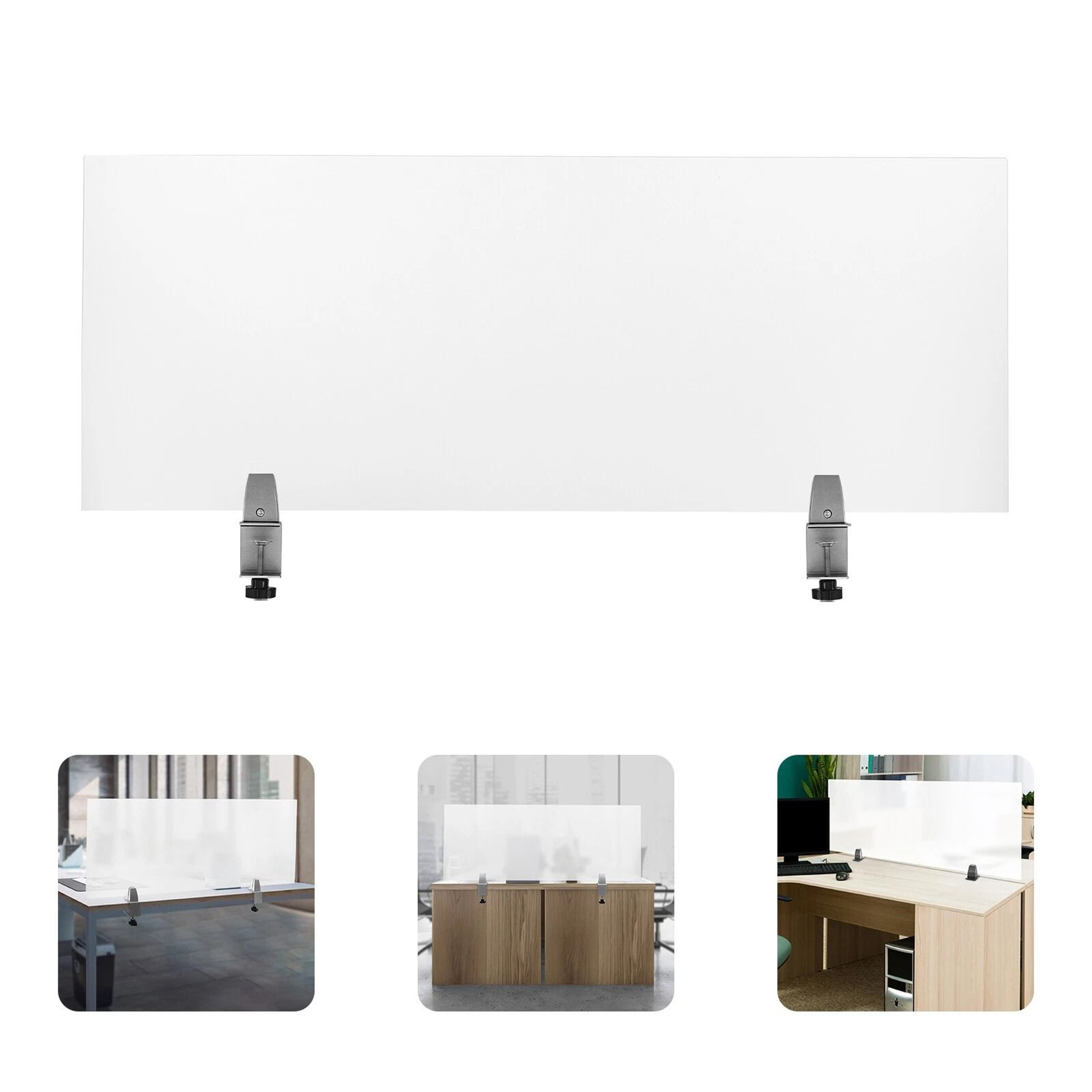 Anthracite Gray Acrylic Desk Divider Privacy Panel 1