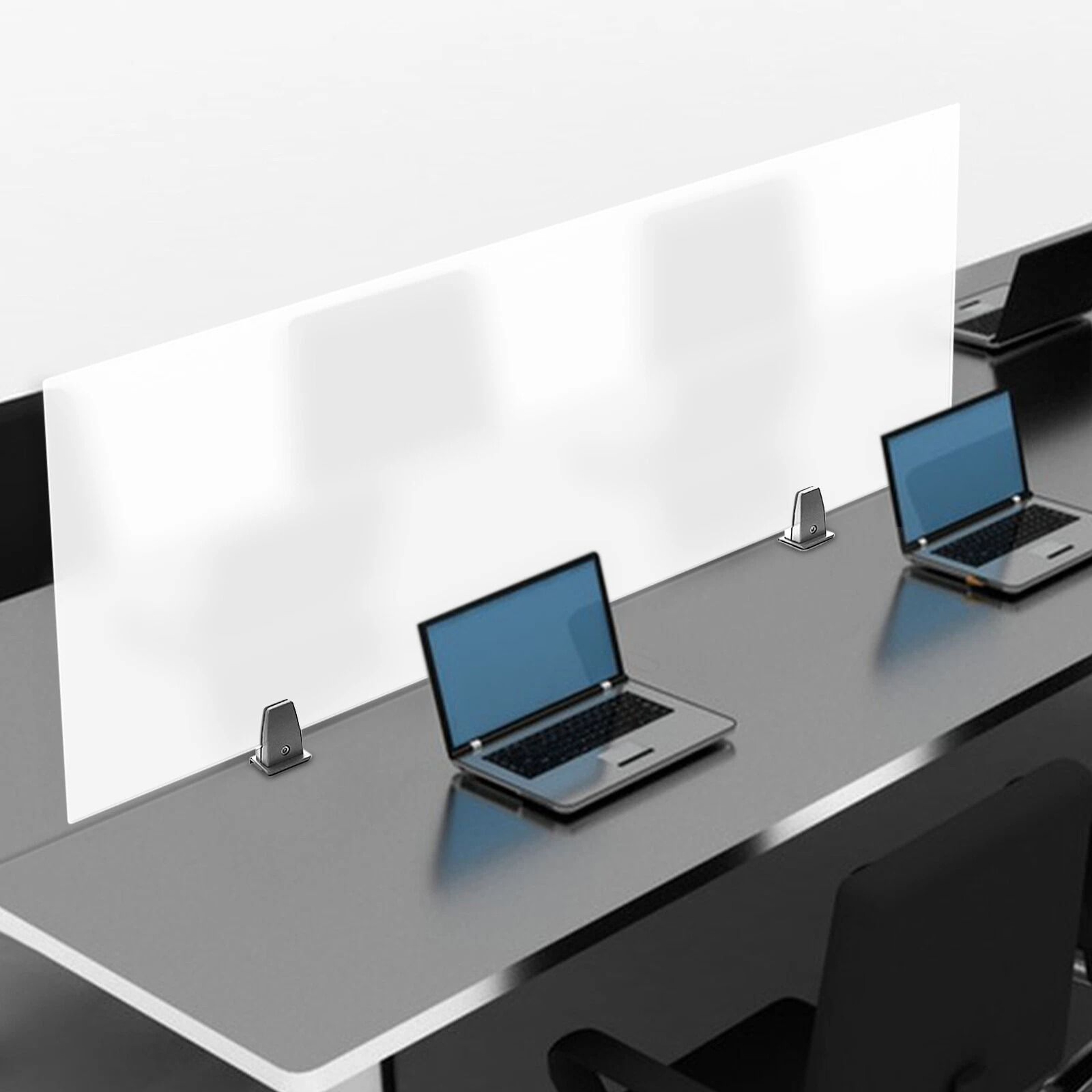 Anthracite Gray Acrylic Desk Divider Privacy Panel 0