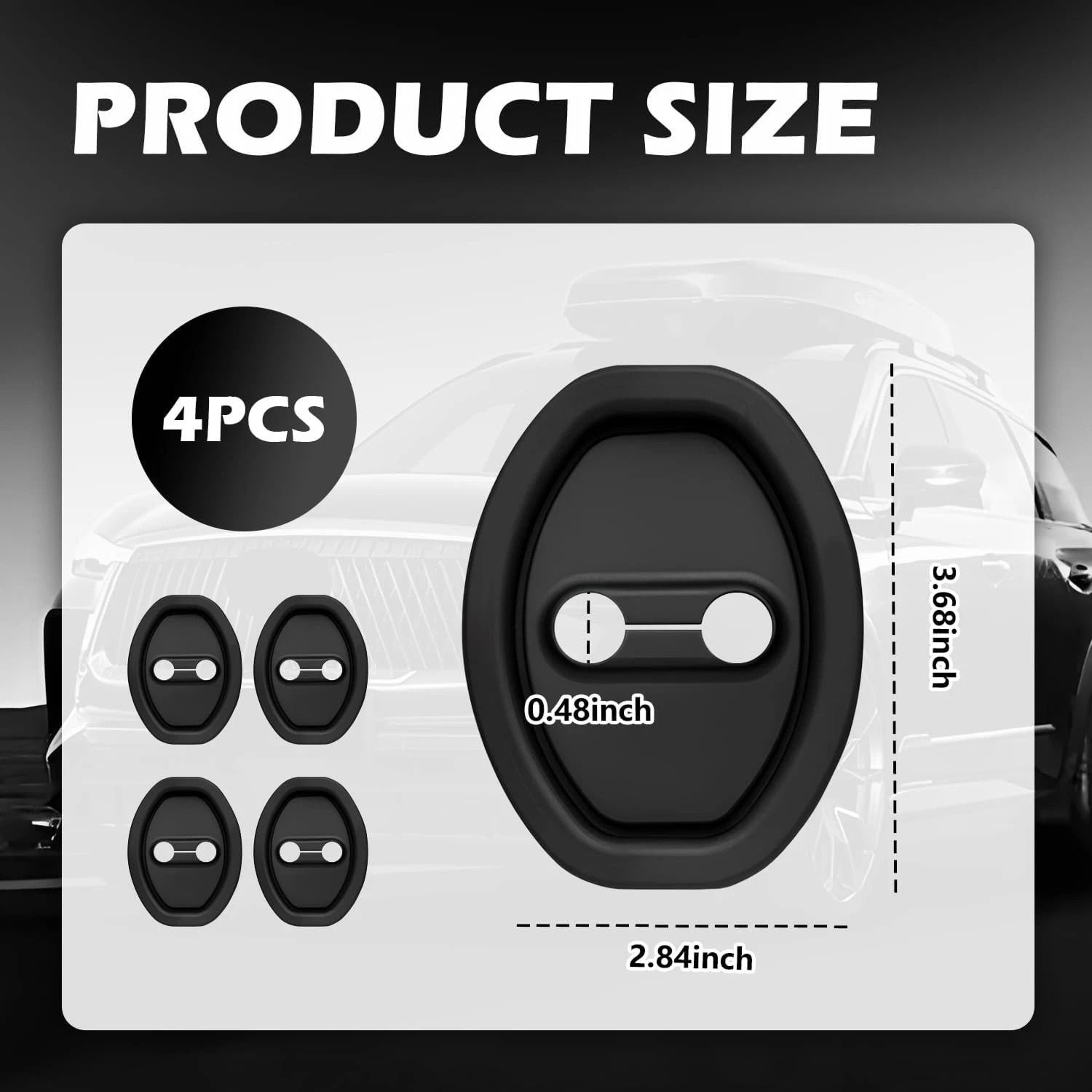 Premium Carbon Fiber Style Car Door Lock Covers Sleek Protection Trim 9