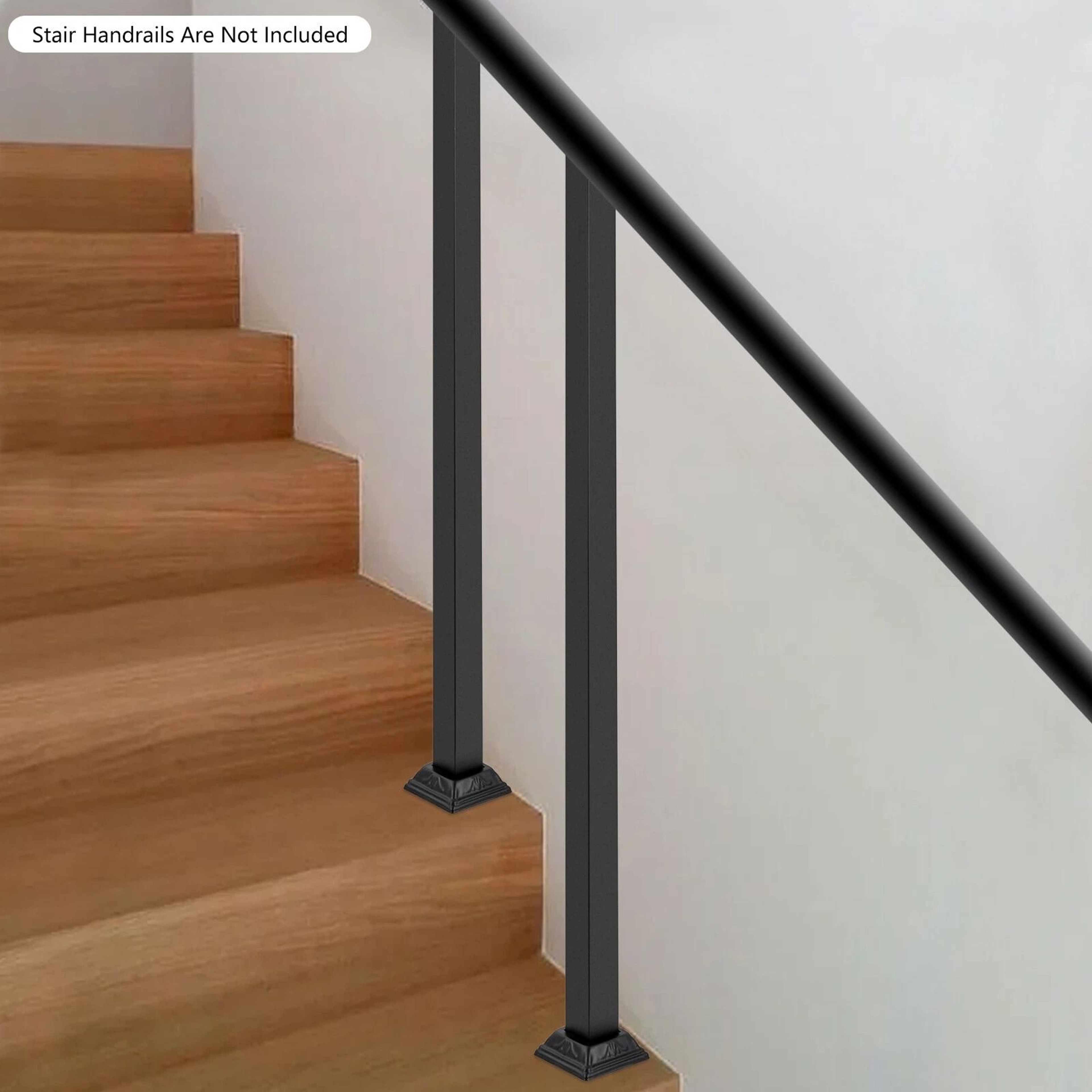 Black Wrought Iron Metal Railing  Fence Post 1