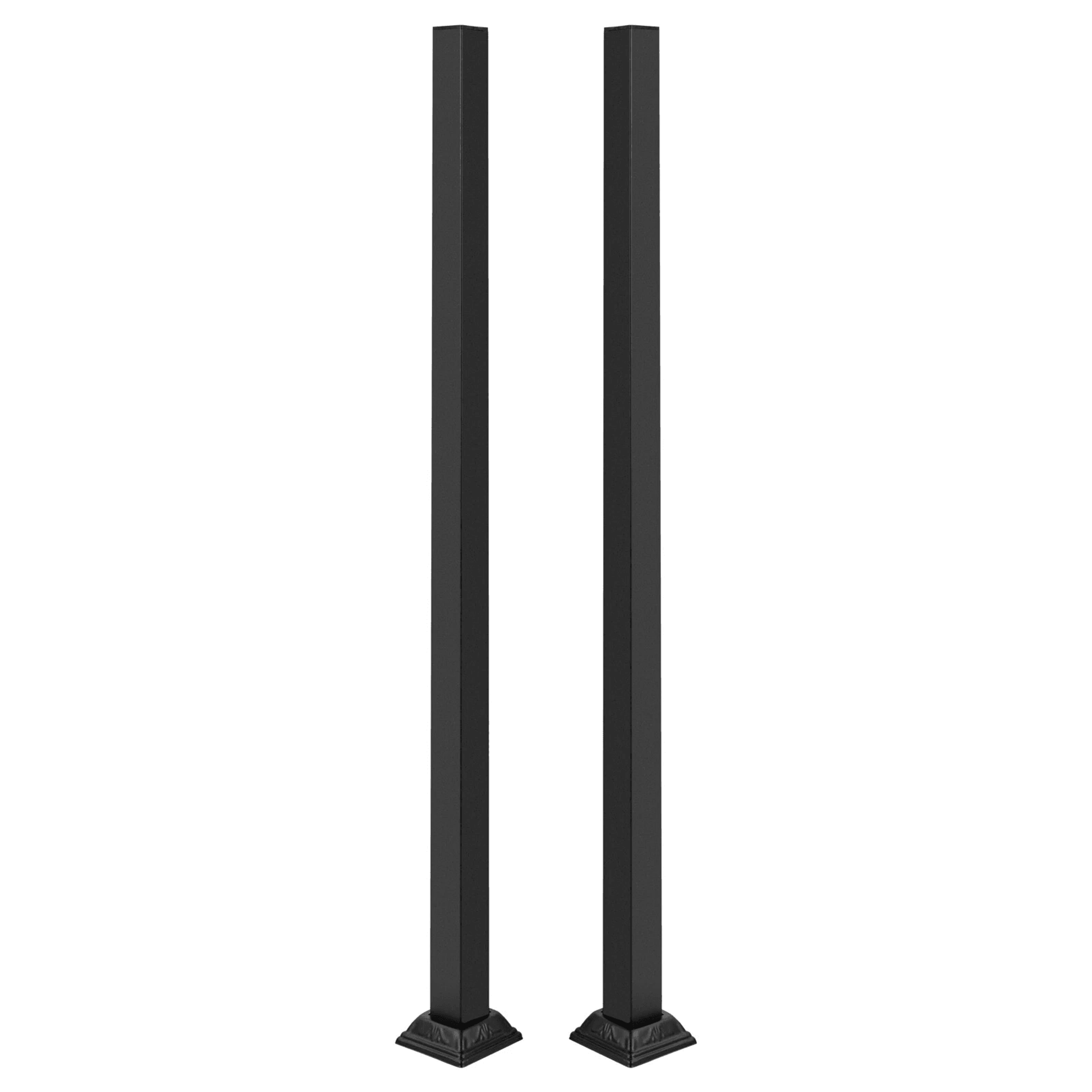 Black Wrought Iron Metal Railing  Fence Post 4