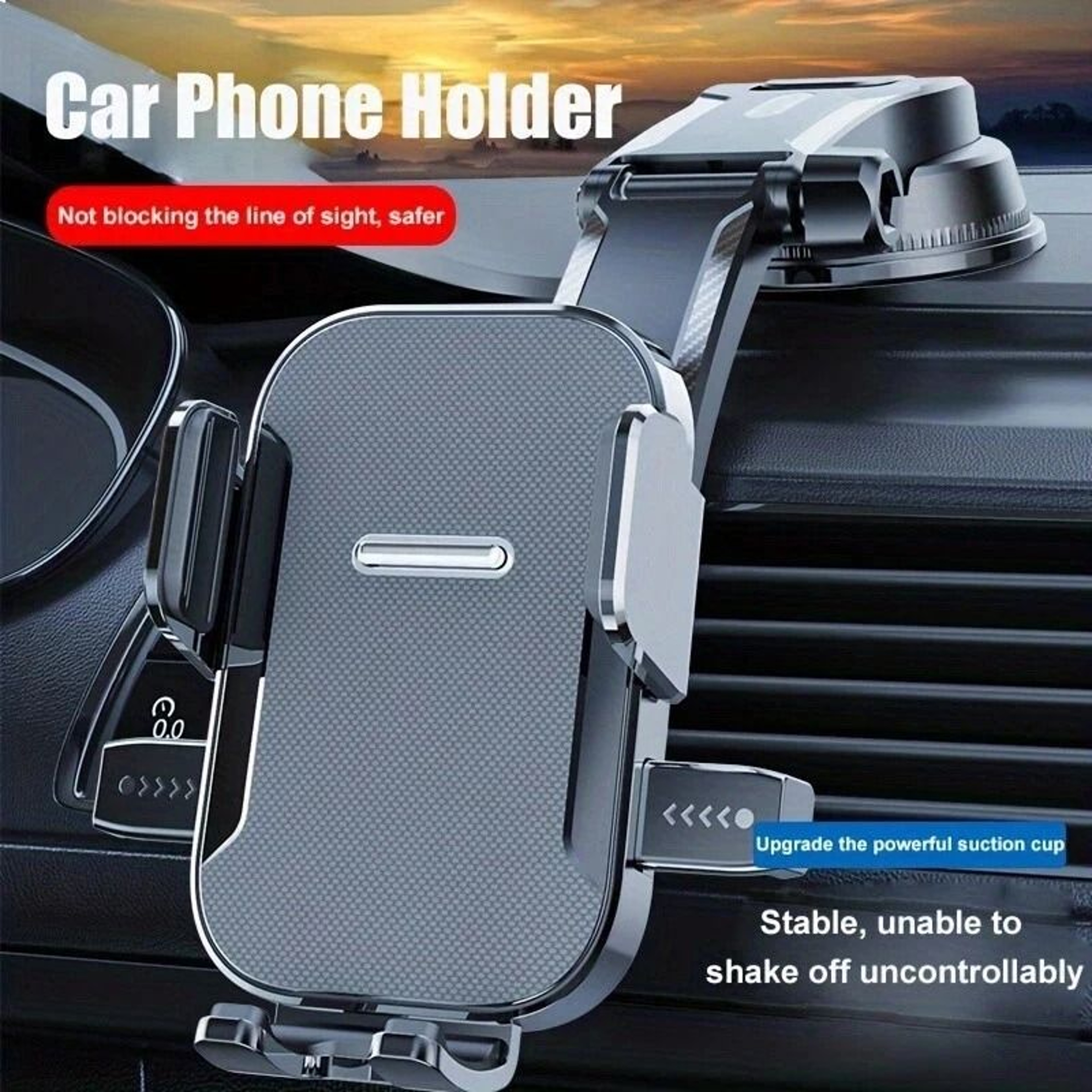 Universal Suction Cup Car Phone Holder Mount Dashboard  Windshield Phone Mount 2