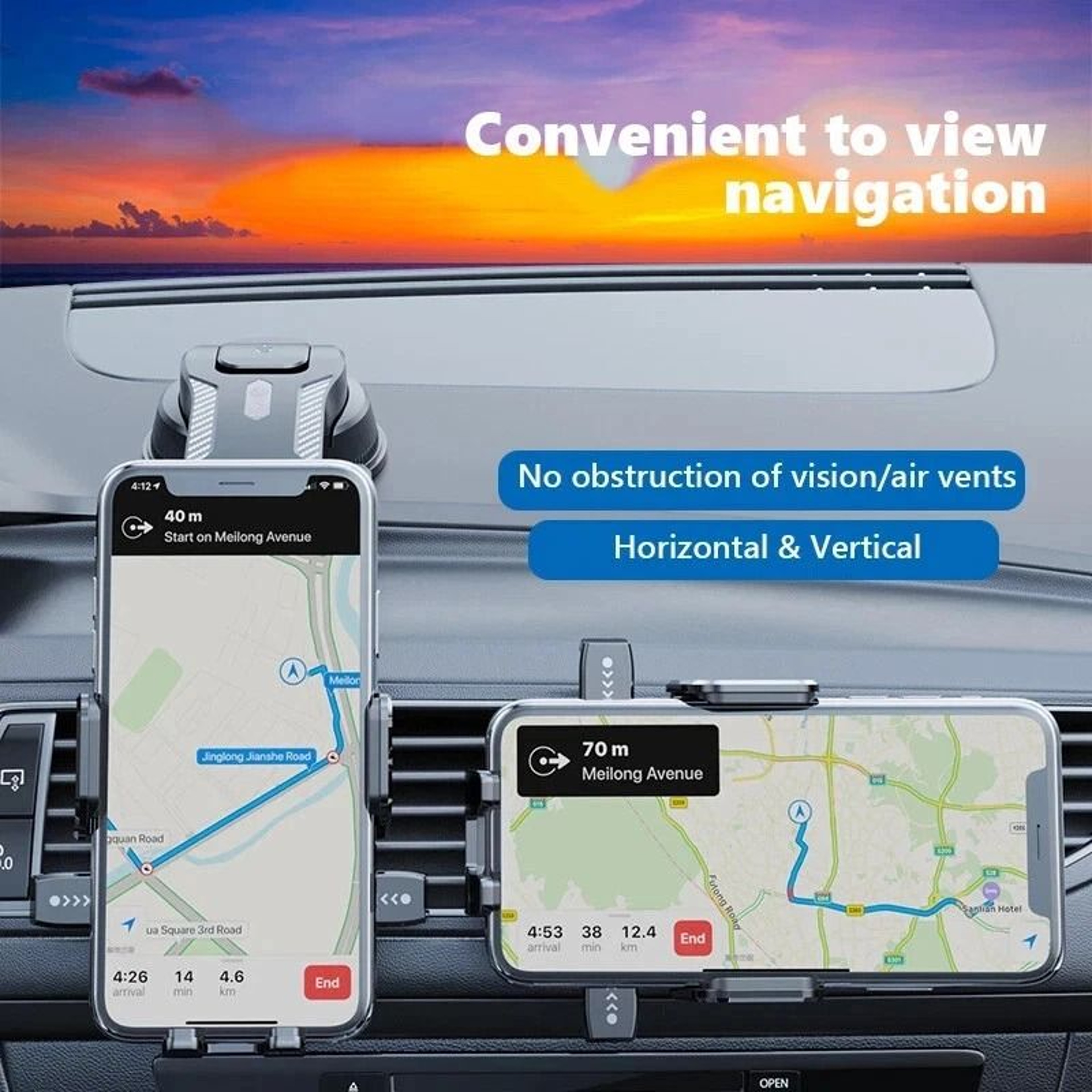 Universal Suction Cup Car Phone Holder Mount Dashboard  Windshield Phone Mount 5