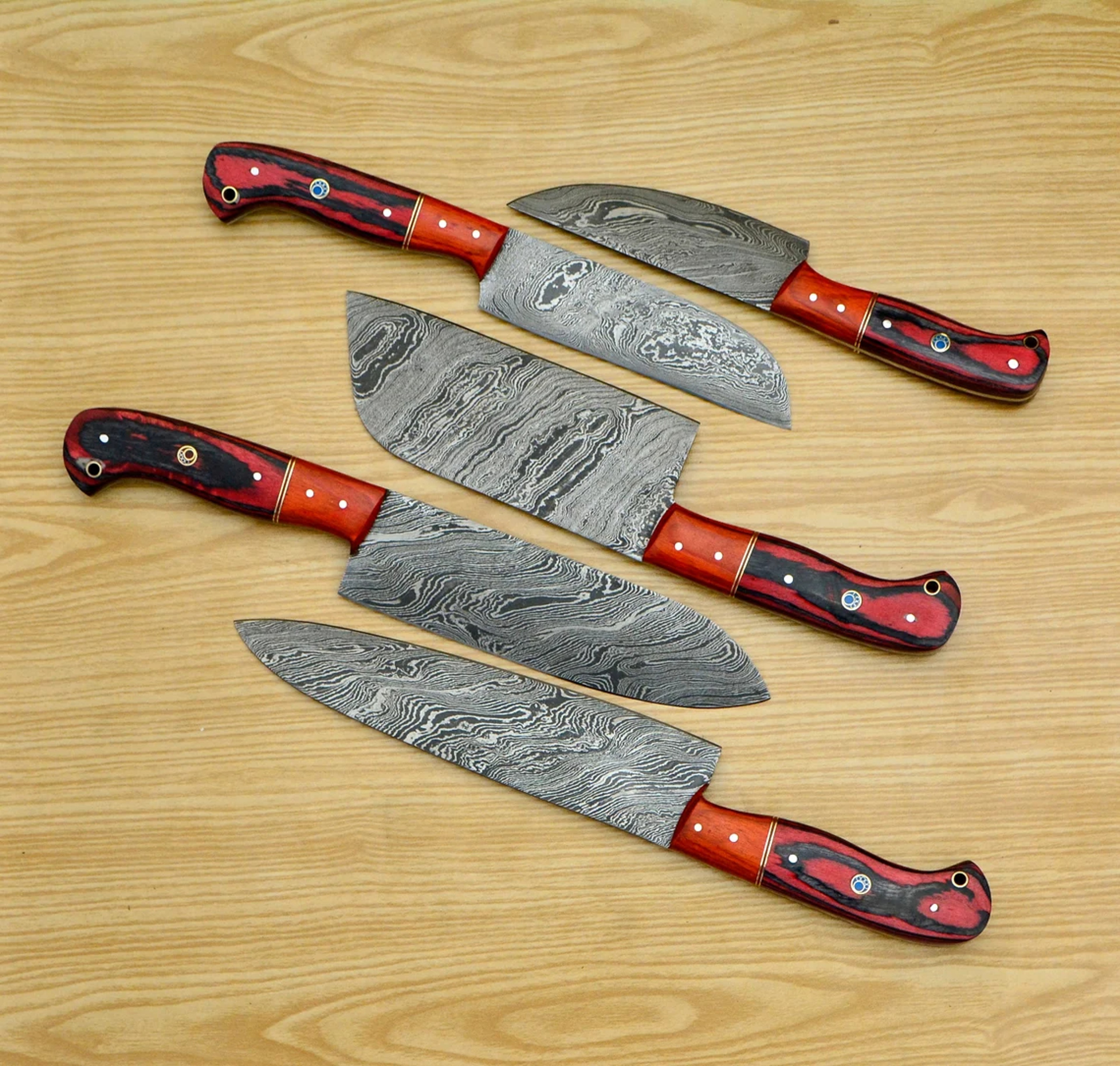 Damascus Steel Chef Knife Combo - 5 Piece Knives Set – view 2