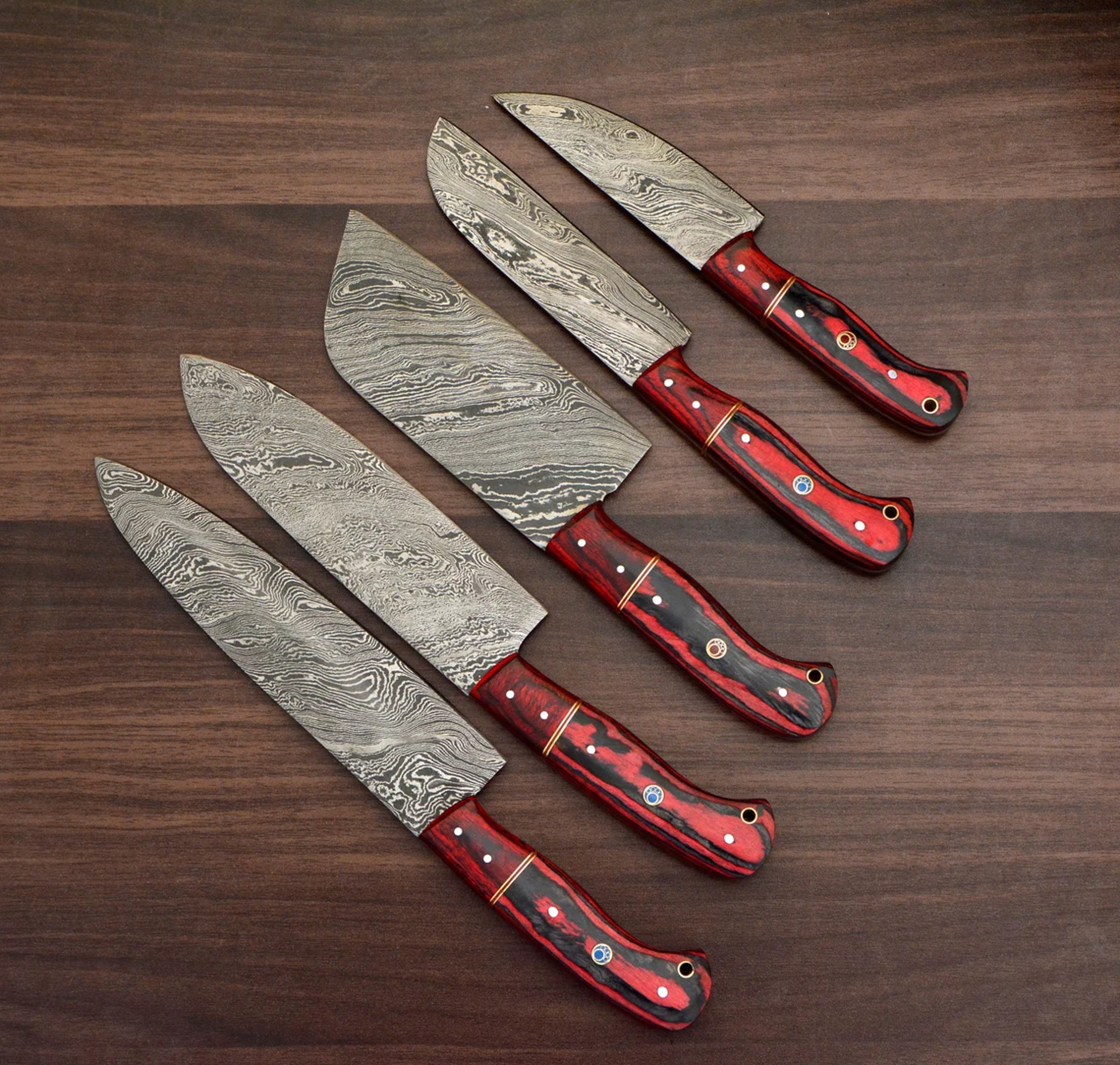 Elite Damascus Steel Chef Knife Set - 5 Pieces Premium knife set – view 2