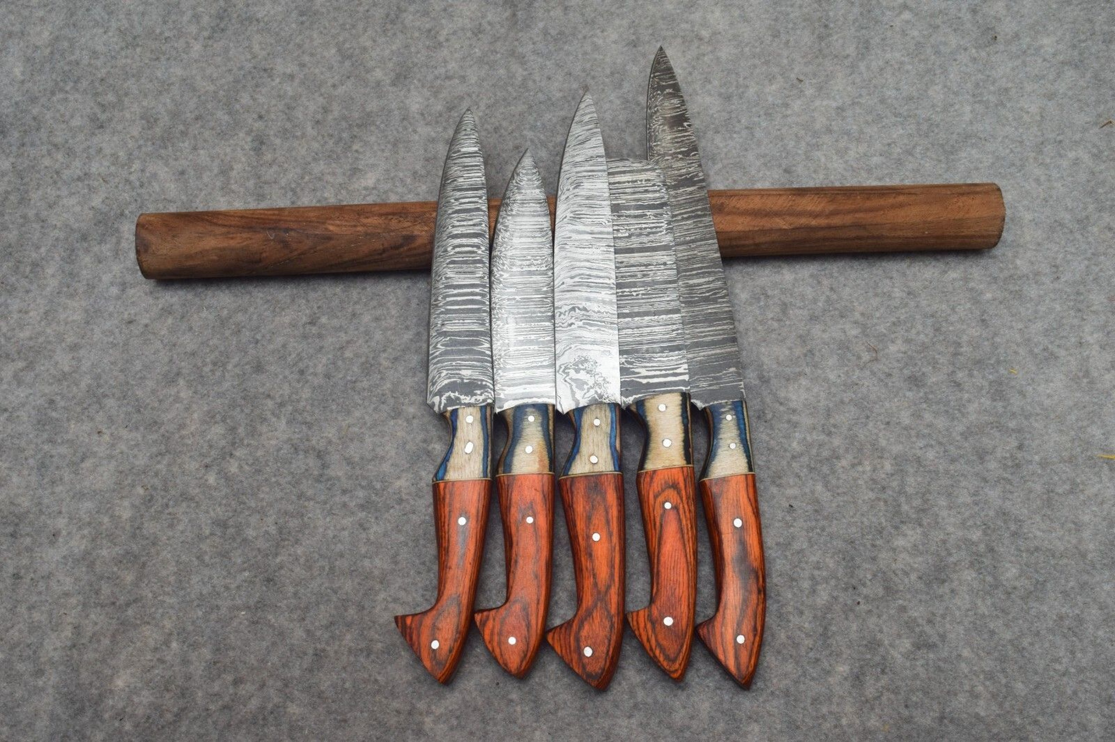 Professional Twist Damascus Chef Knife Set  9 To 13 HandForged Kitchen Knives 2