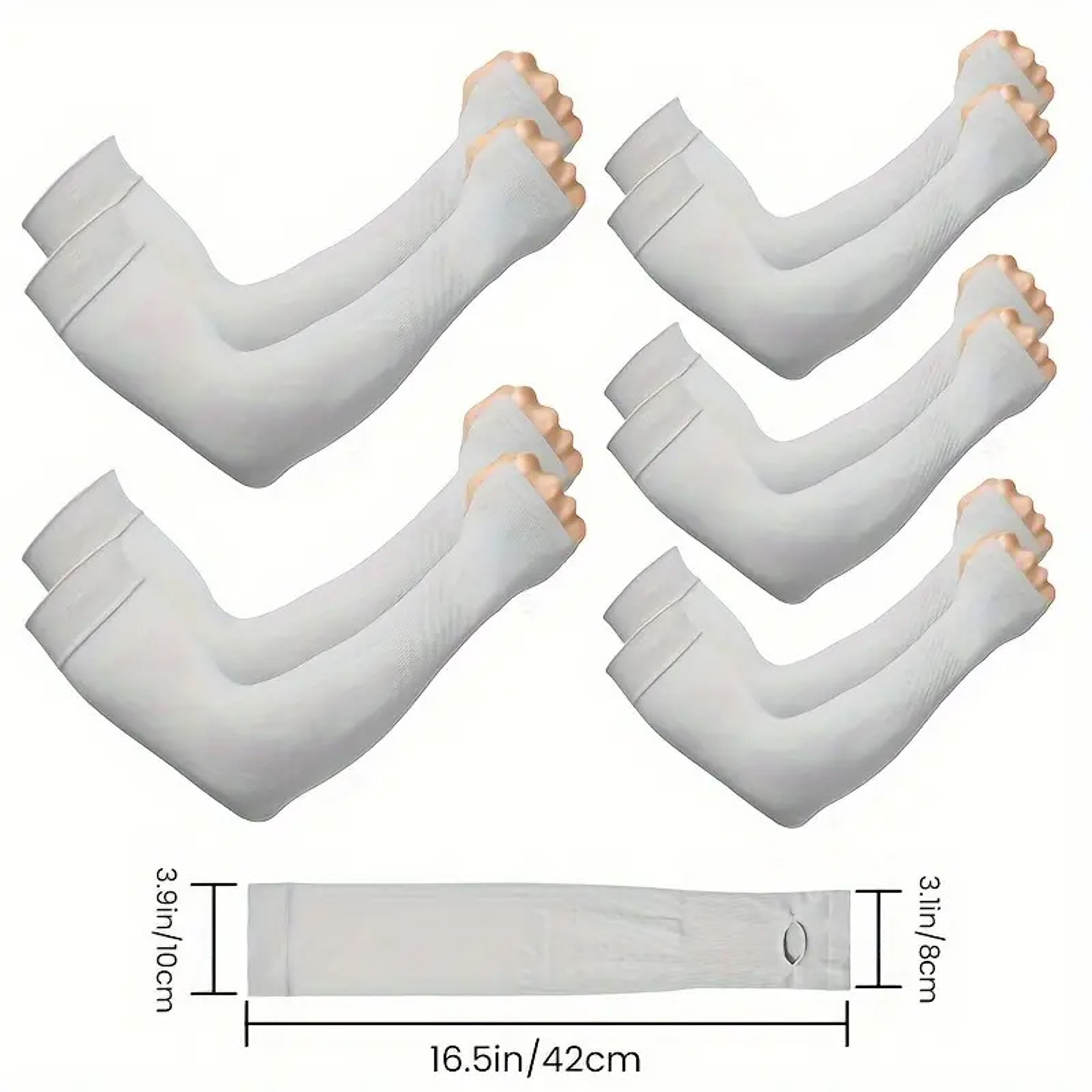 UV Blocking Ice Silk Sun Protective Sleeves High Breathability Nylon Material For Cycling  Sports 3
