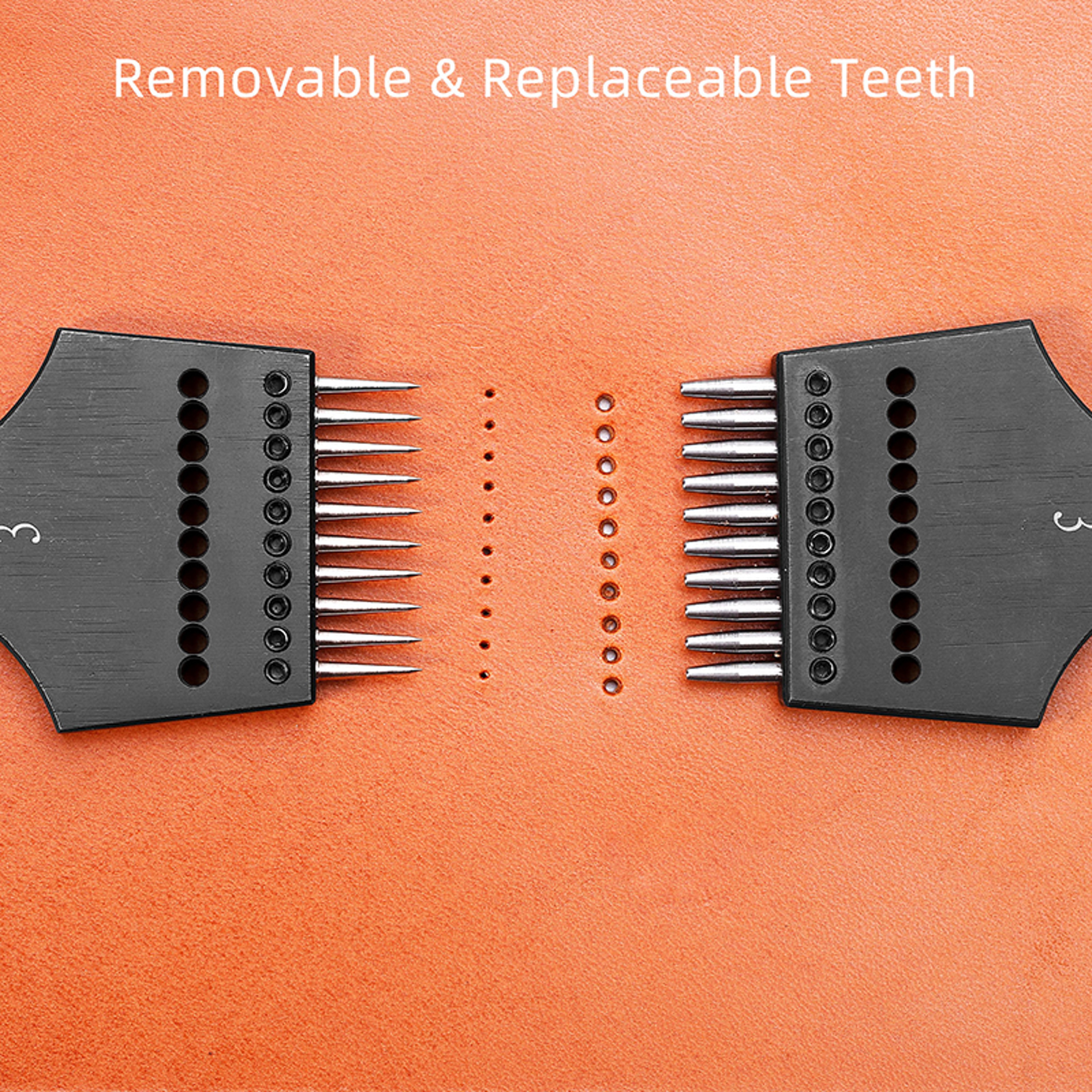 Replaceable Pricking Iron For Leather Generation Sharp Head Removable Round Hole Punch DIY Leather