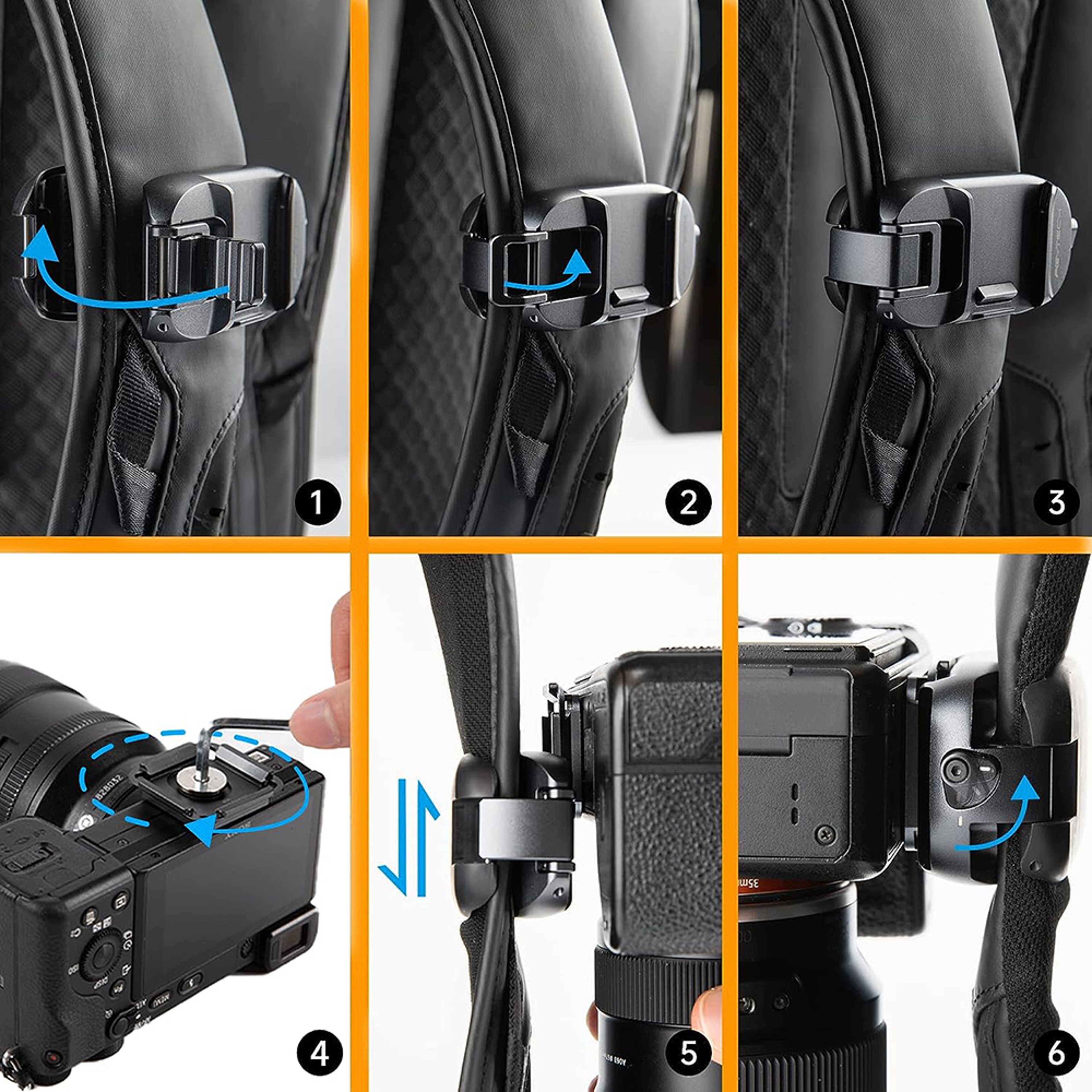 Camera Quick Release System Beetle Camera Clip With Plate Action Camera Backpack Camera Strap 3