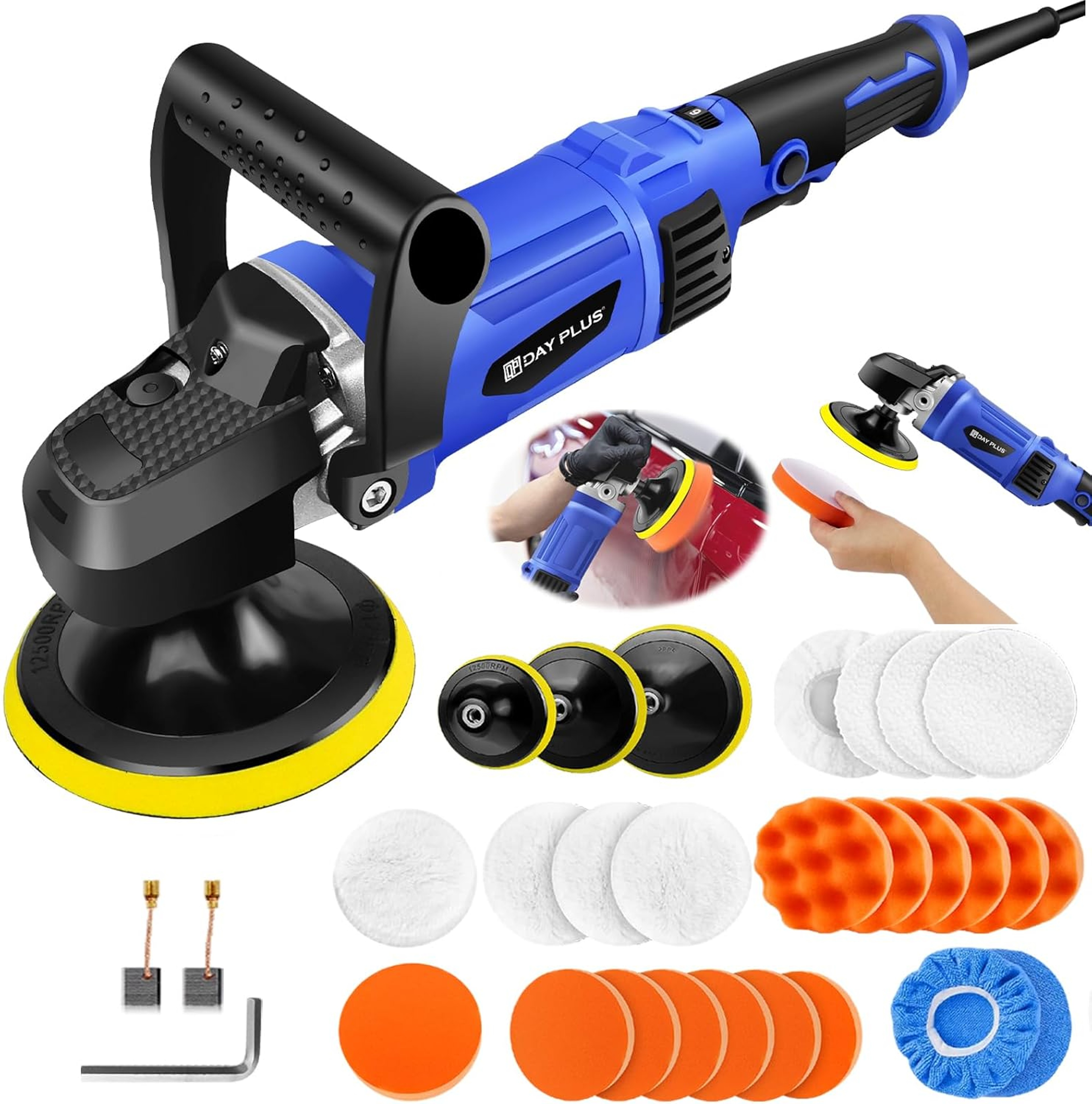 Electric Car Buffer Polisher Dual Action Polisher Kit Waxing Machine 5