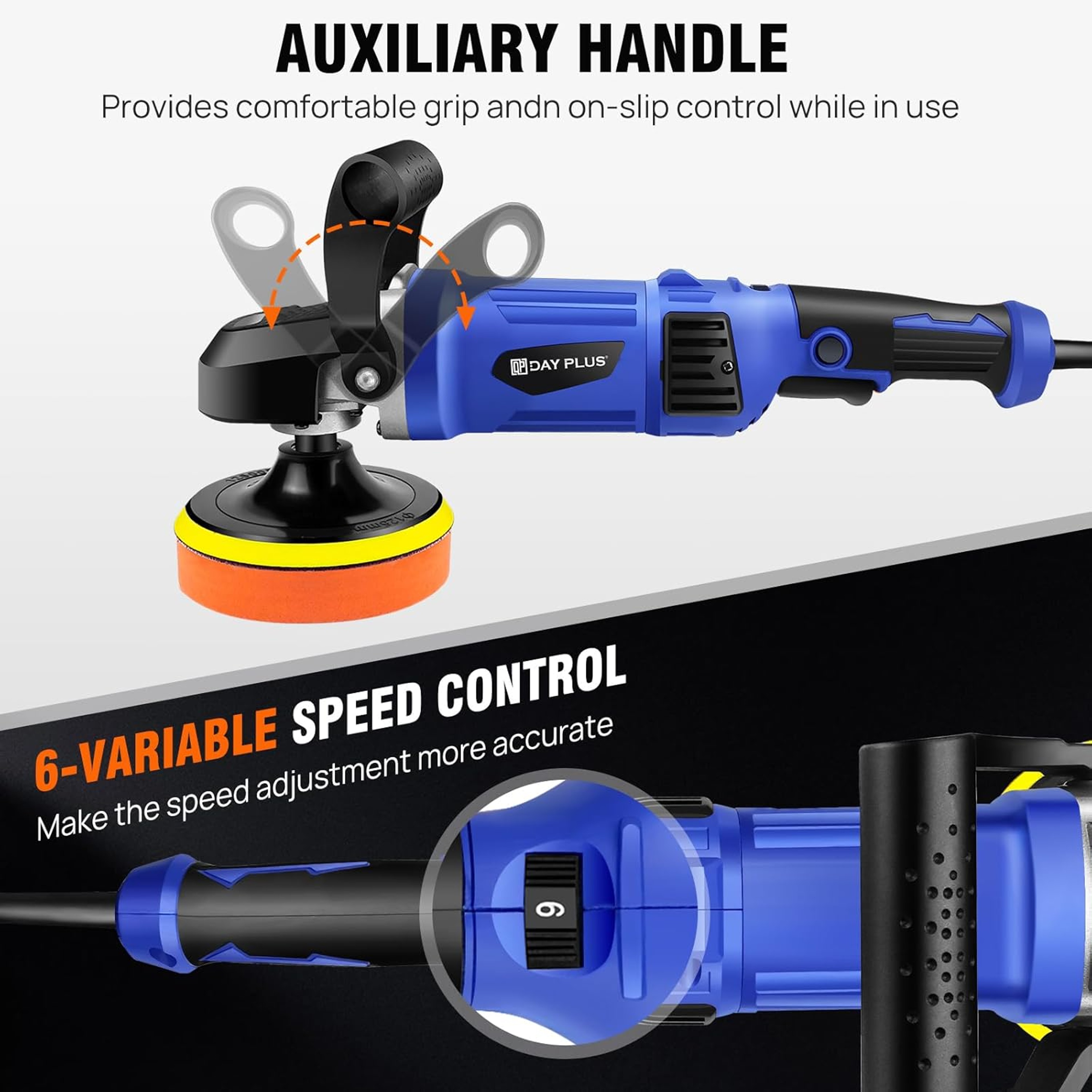 Electric Car Buffer Polisher Dual Action Polisher Kit Waxing Machine 3