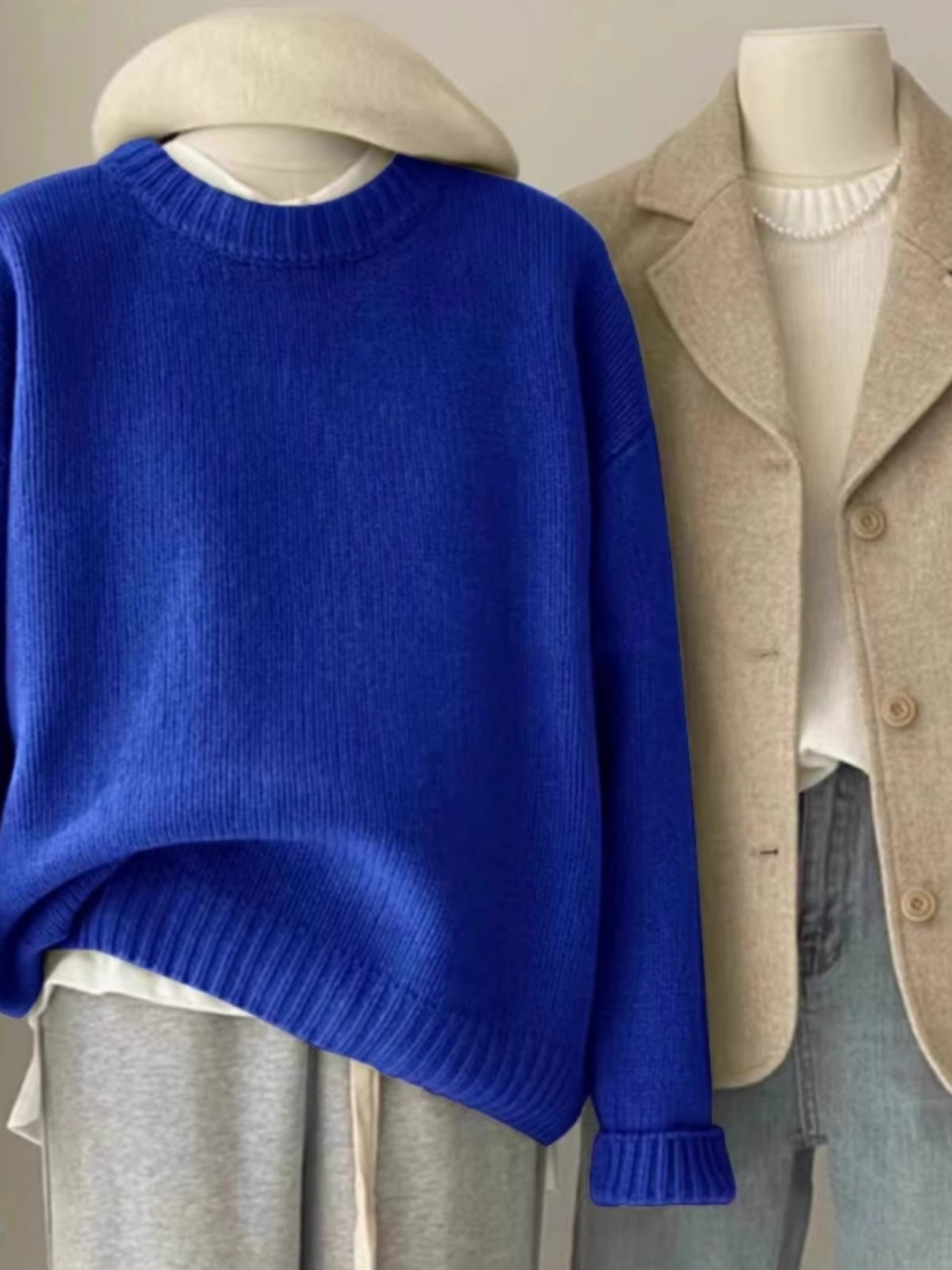 Women's 100% Cashmere Crewneck Sweater Soft Lightweight Luxury Knit – view 5