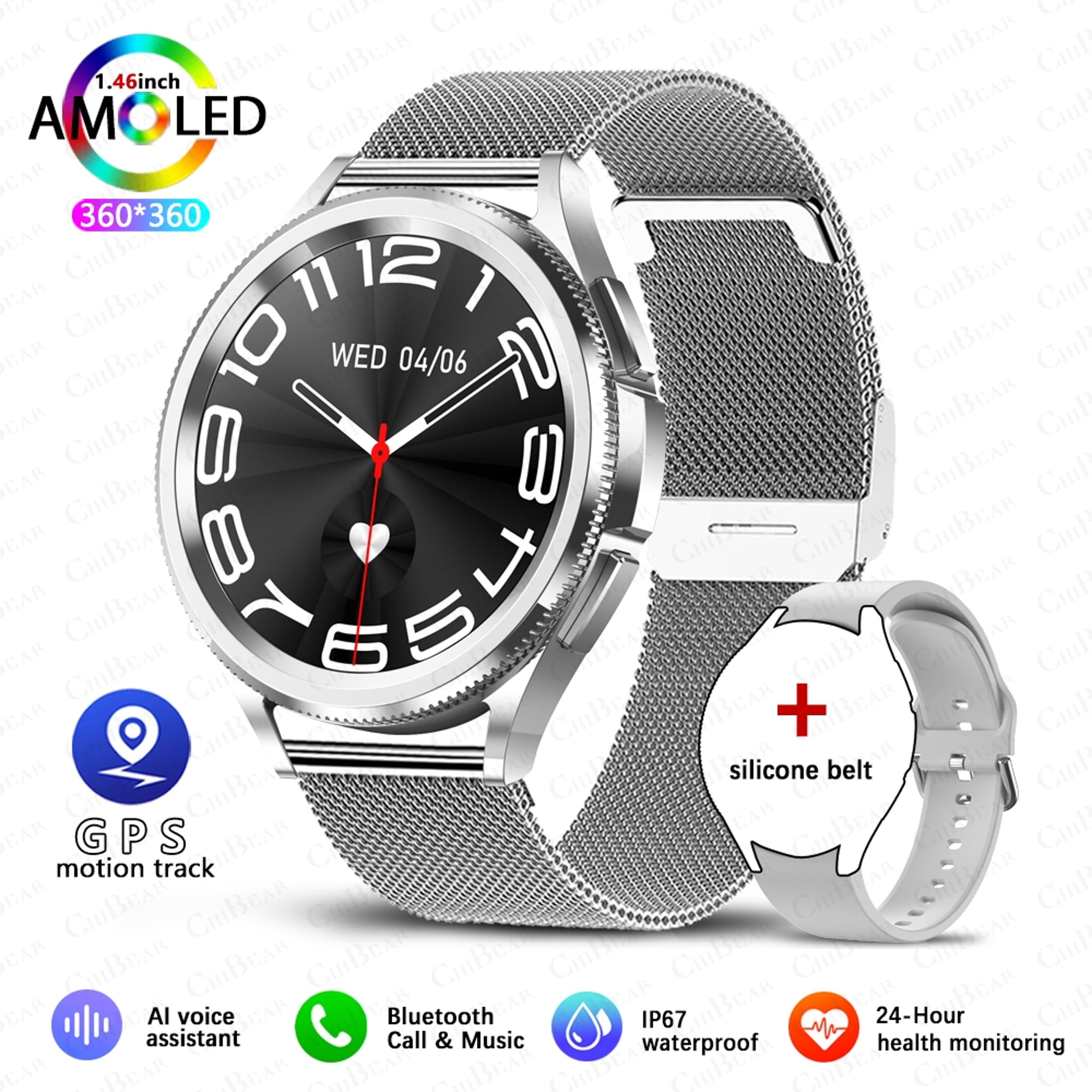 Galaxy Watch 6 Fitness Smartwatch For Men With GPS AMOLED Screen And 100 Modes 12