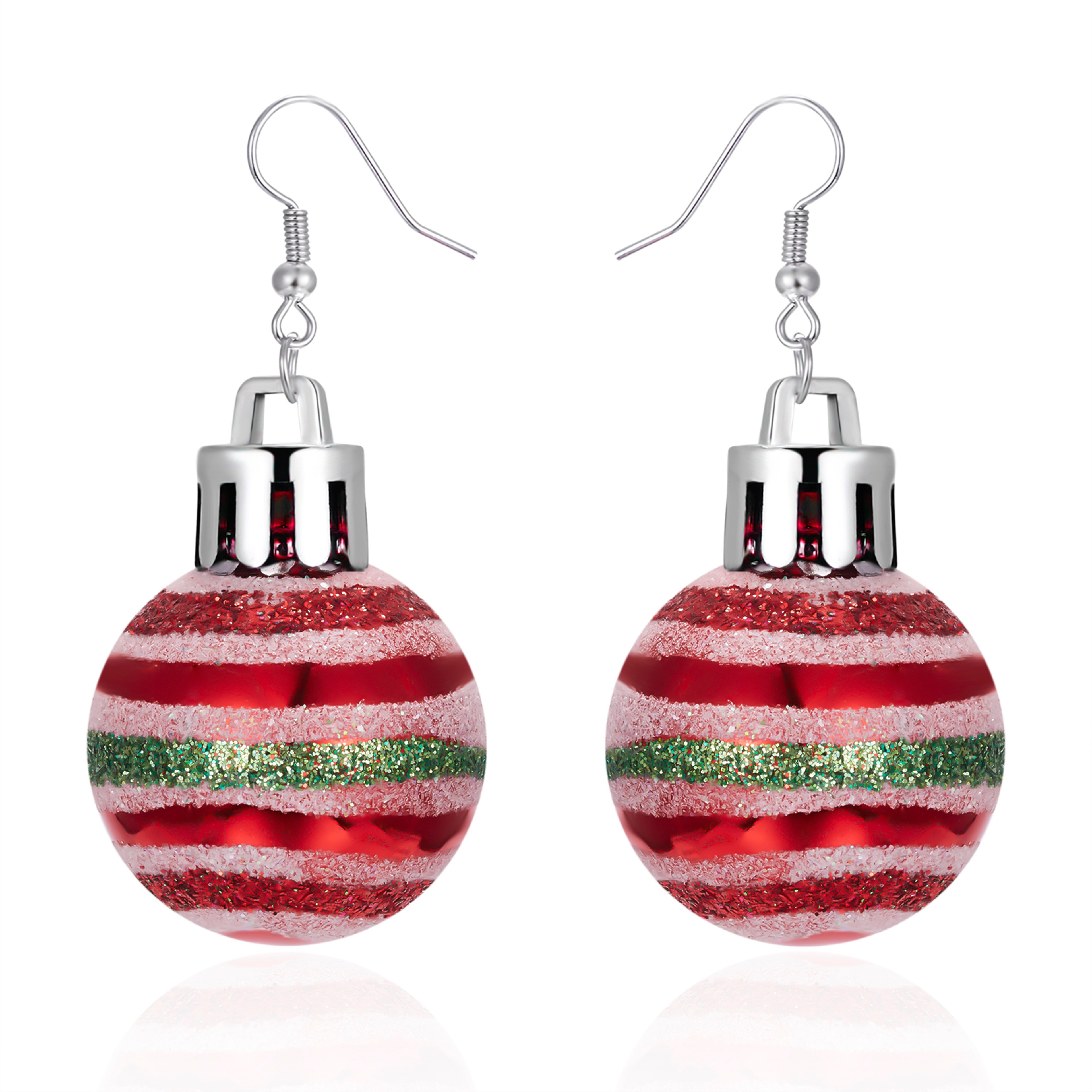 Christmas Snowflake Star Ball Shaped Bulb Earrings Hook For Women Ear Dangle Drop Xmas Fashion Party Jewelry Gift – view 12