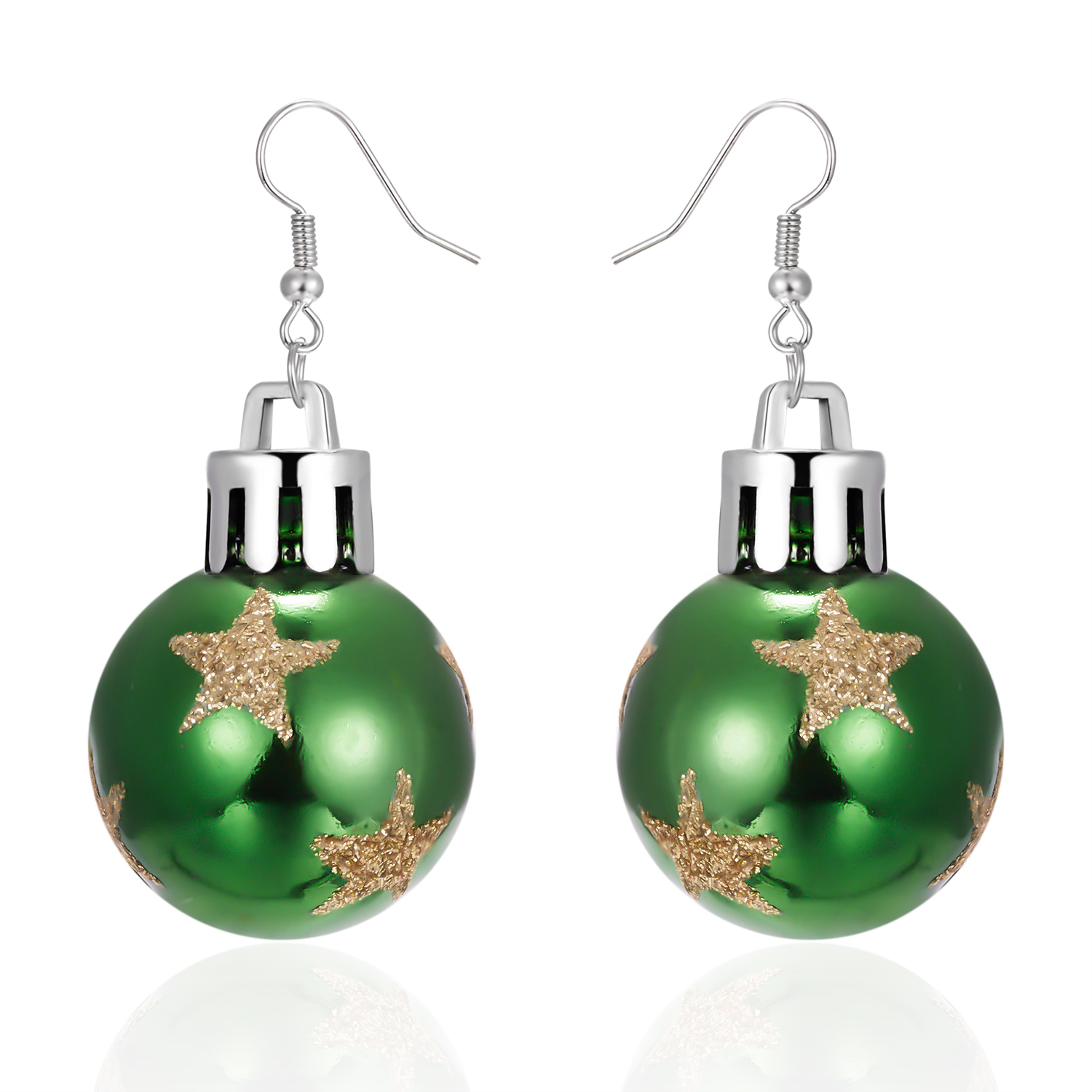 Christmas Snowflake Star Ball Shaped Bulb Earrings Hook For Women Ear Dangle Drop Xmas Fashion Party Jewelry Gift – view 18
