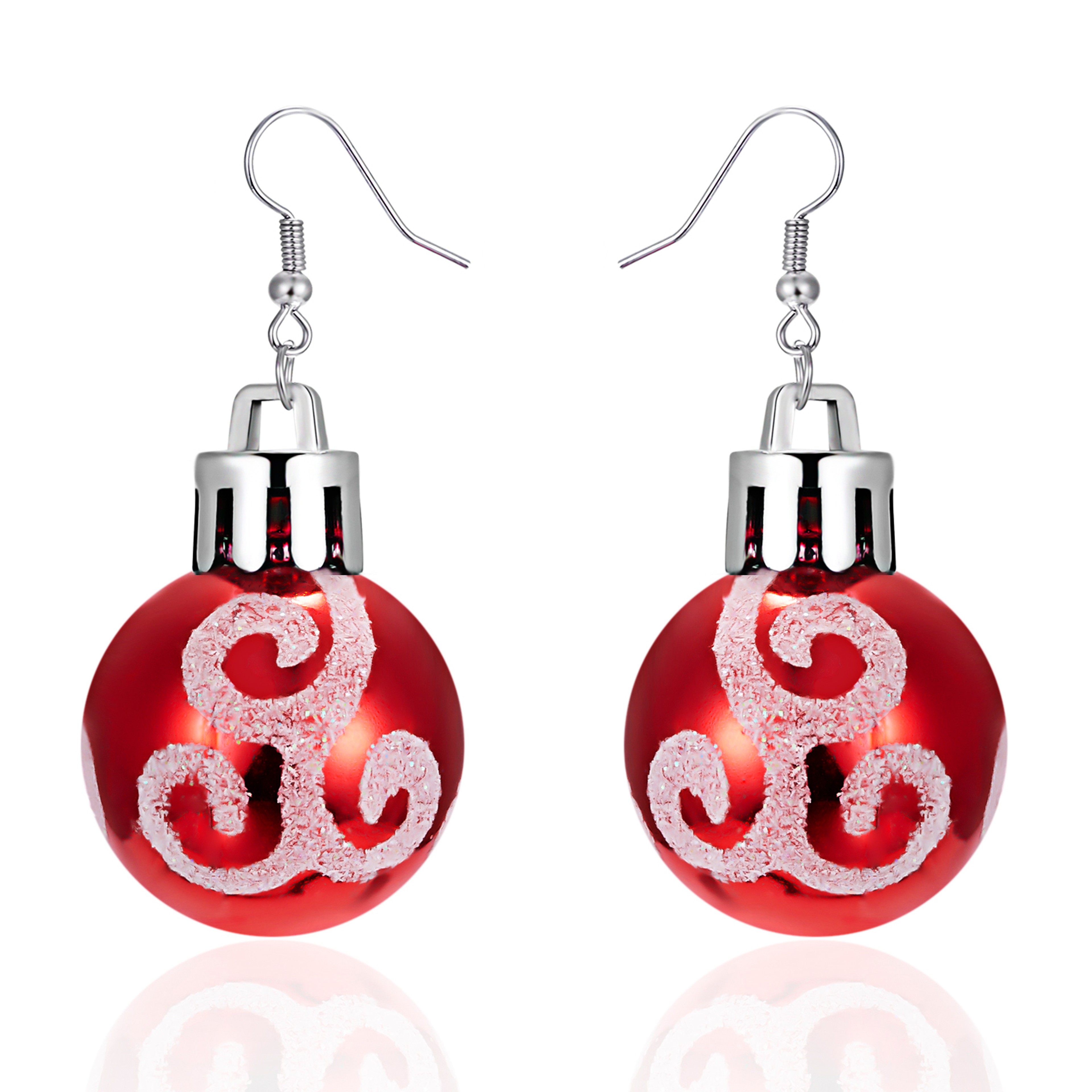 Christmas Snowflake Star Ball Shaped Bulb Earrings Hook For Women Ear Dangle Drop Xmas Fashion Party Jewelry Gift – view 20