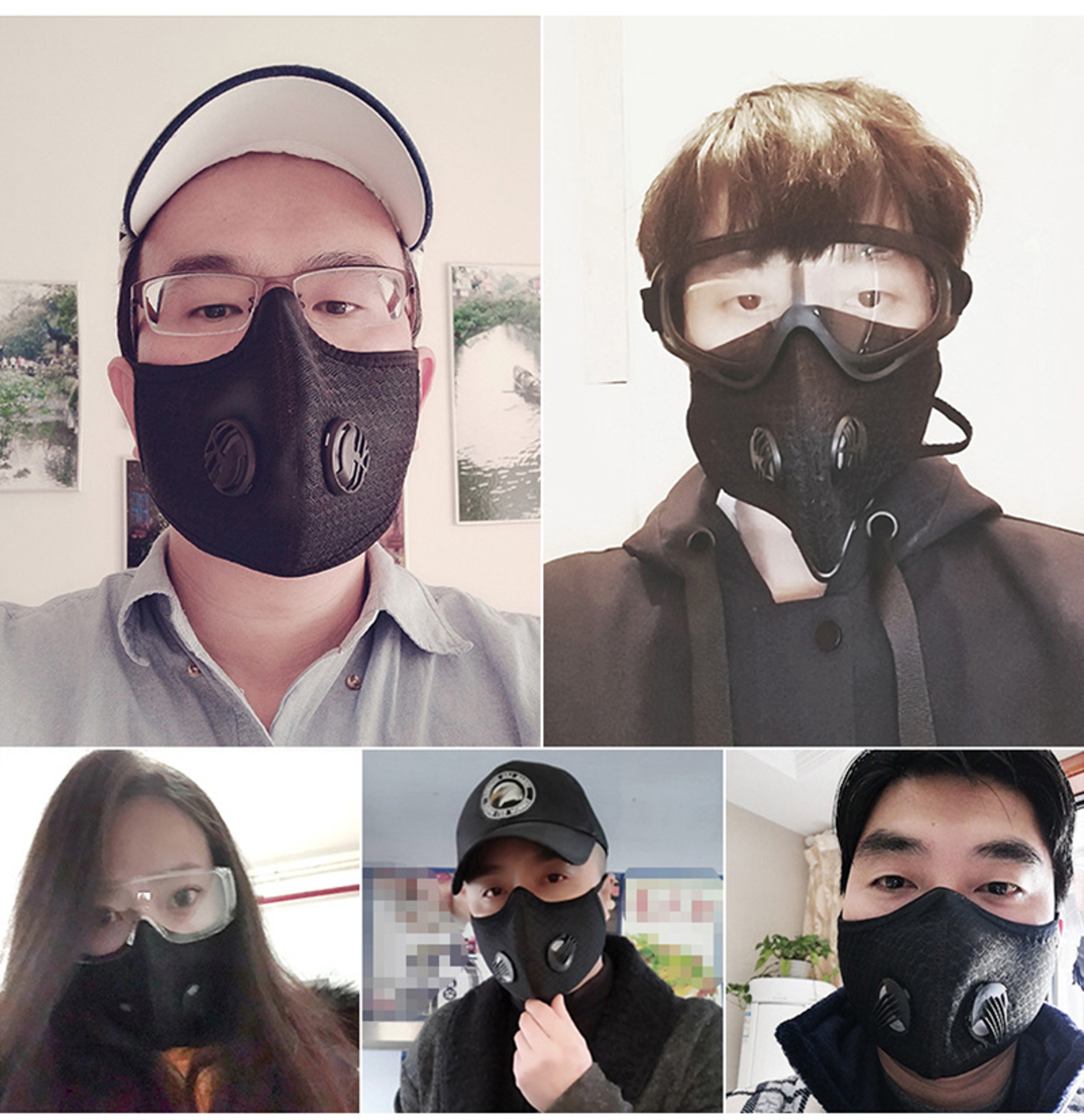 Washable Cardio Sports Mask, Activated Carbon Filter for Riding Mouth Cover, Dustproof Reusable Face Mask – view 5