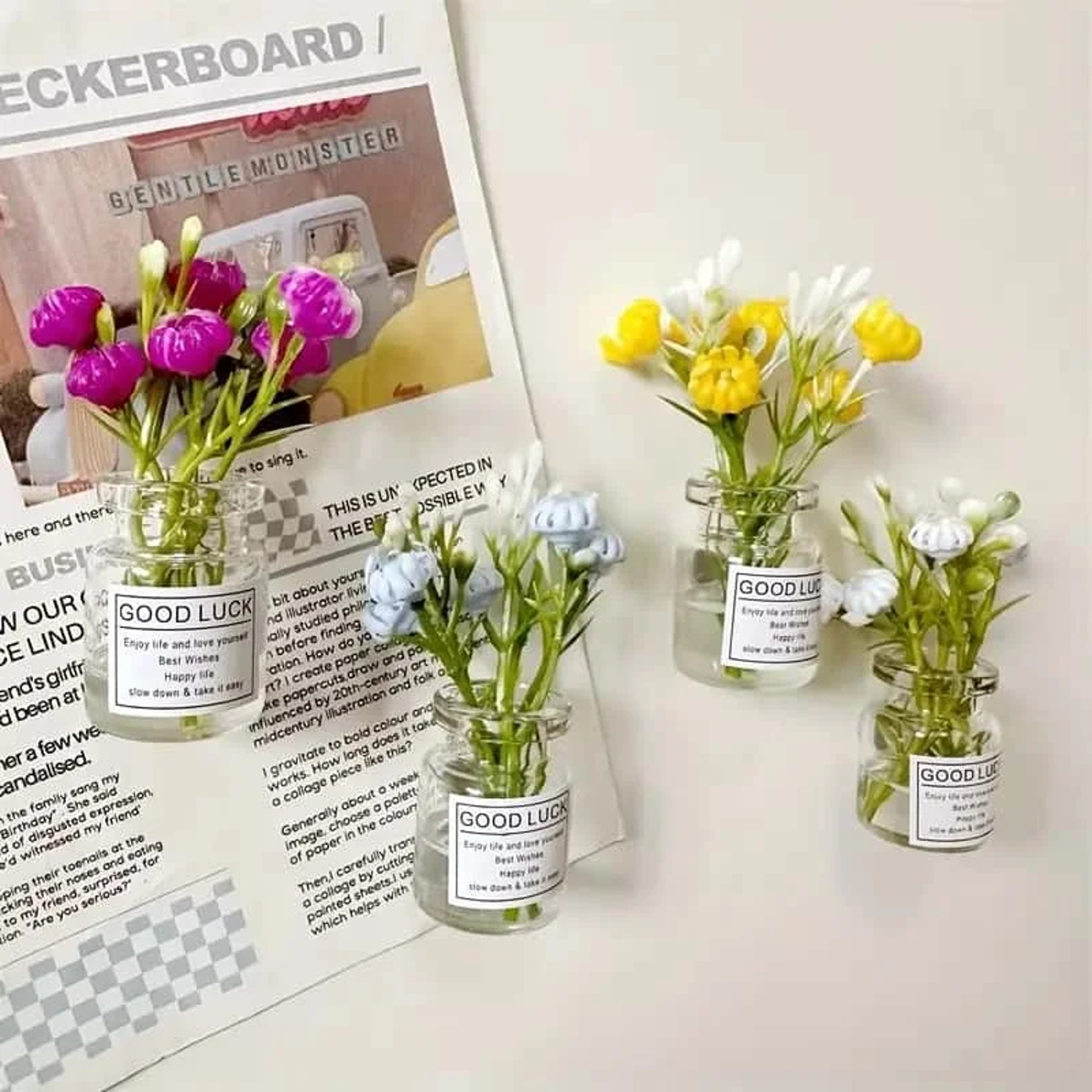 Cute Mini Refrigerator Magnets, Mini Small Vase, Fun Kitchen Decoration Holiday Gift Idea – view 4