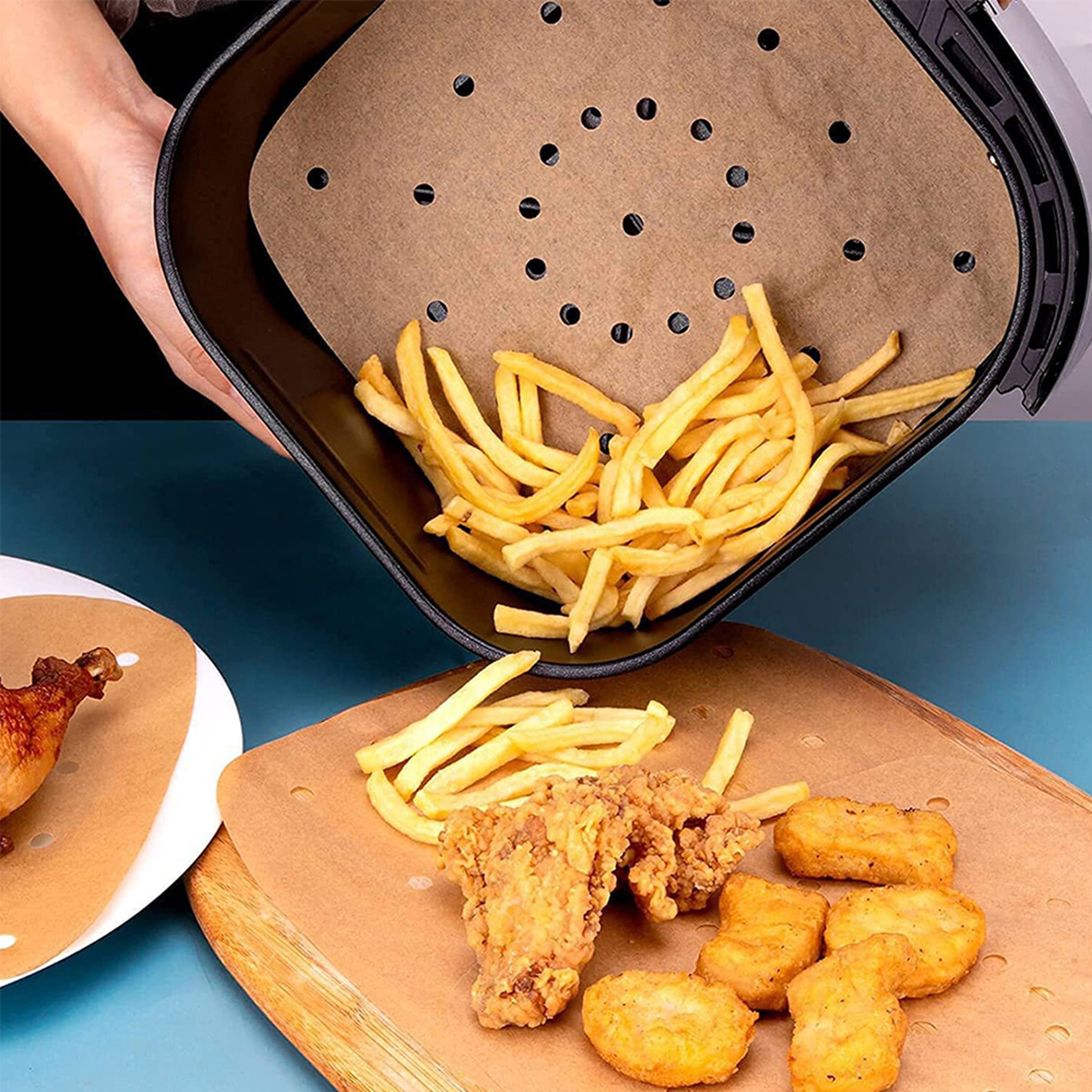 Non-Stick Air Fryer Parchment Paper Liners, Square Disposable Baking Paper Accessories – view 1