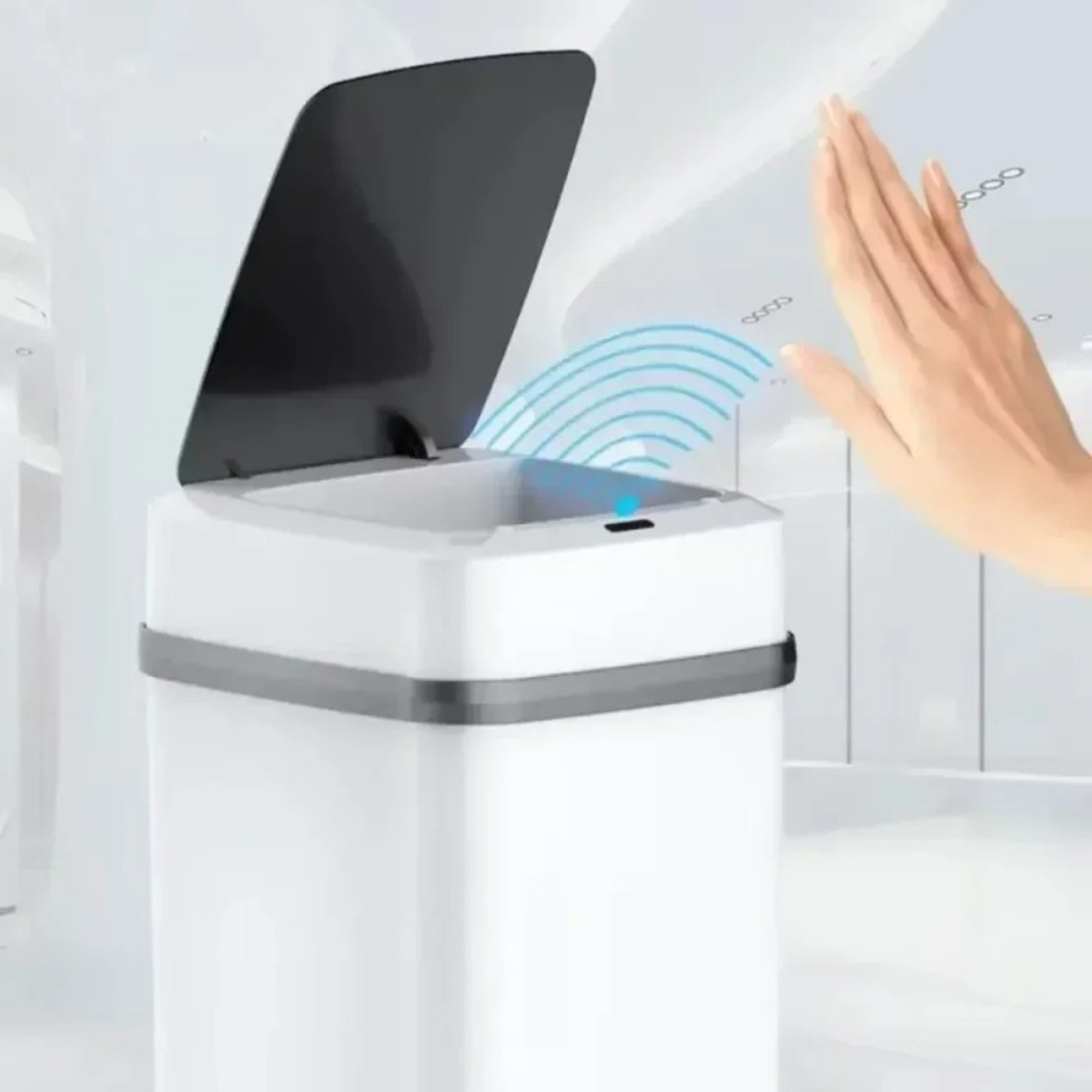 Smart Sensing Trash Can Bathroom Sensing Trash Can Garbage Bin For Kitchen 2
