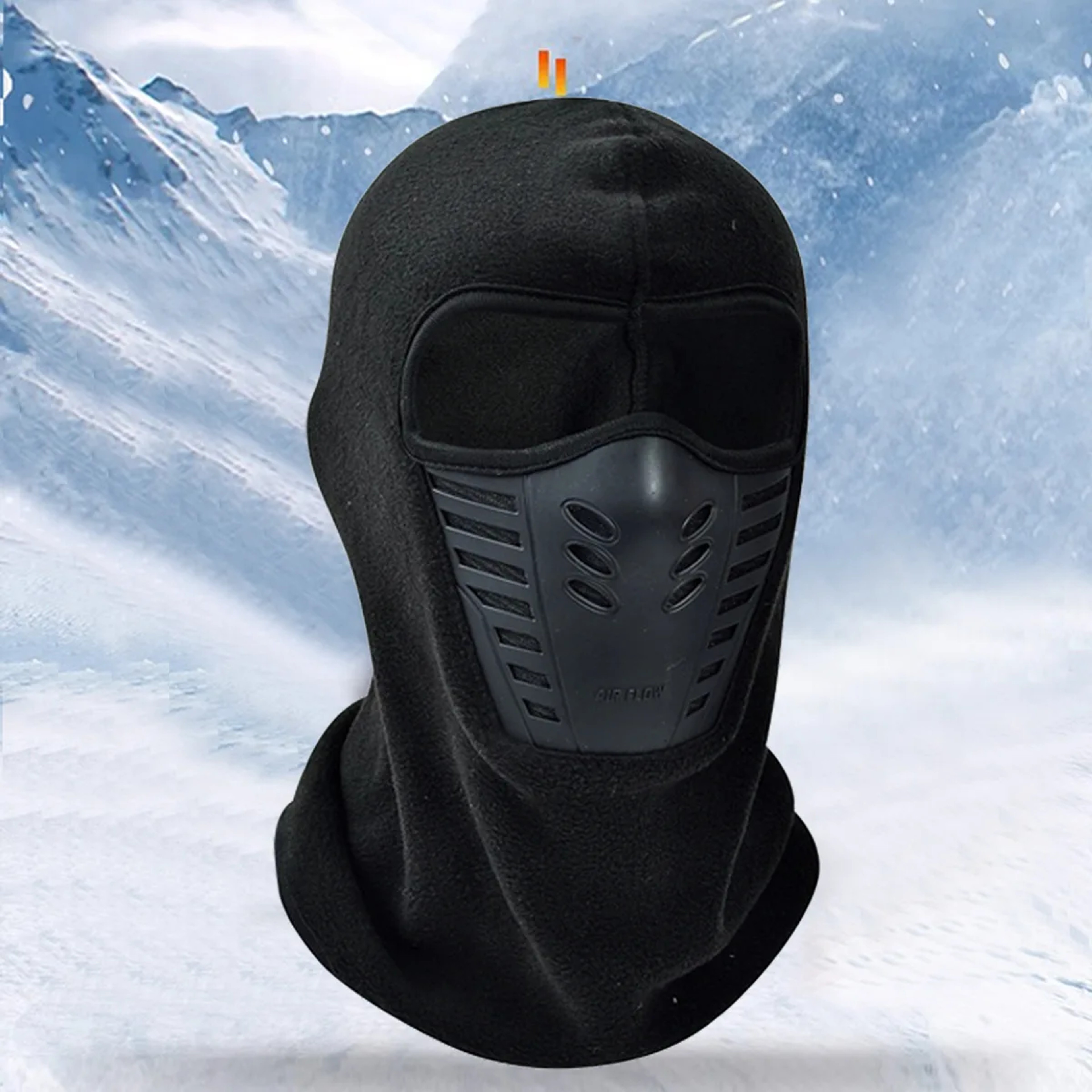 Thickened Fleece Winter Cap, Riding Masked Cap with Scarf Face Protection, Windproof Skiing Hat, Warm Headgear Mask – view 4