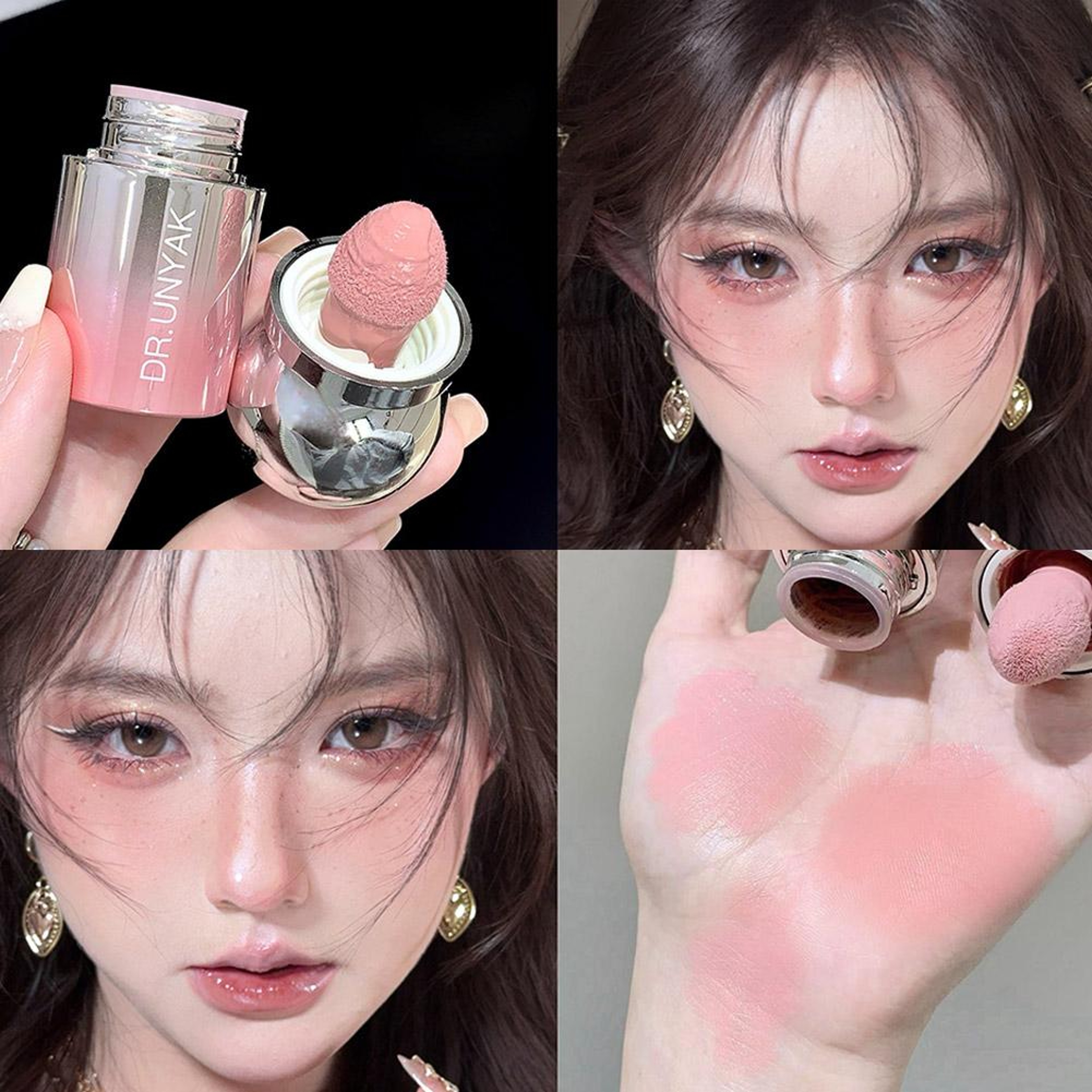 Sponge Head Blusher, Velvet Liquid Blush Matte, Natural Lasting Tint Makeup – view 12