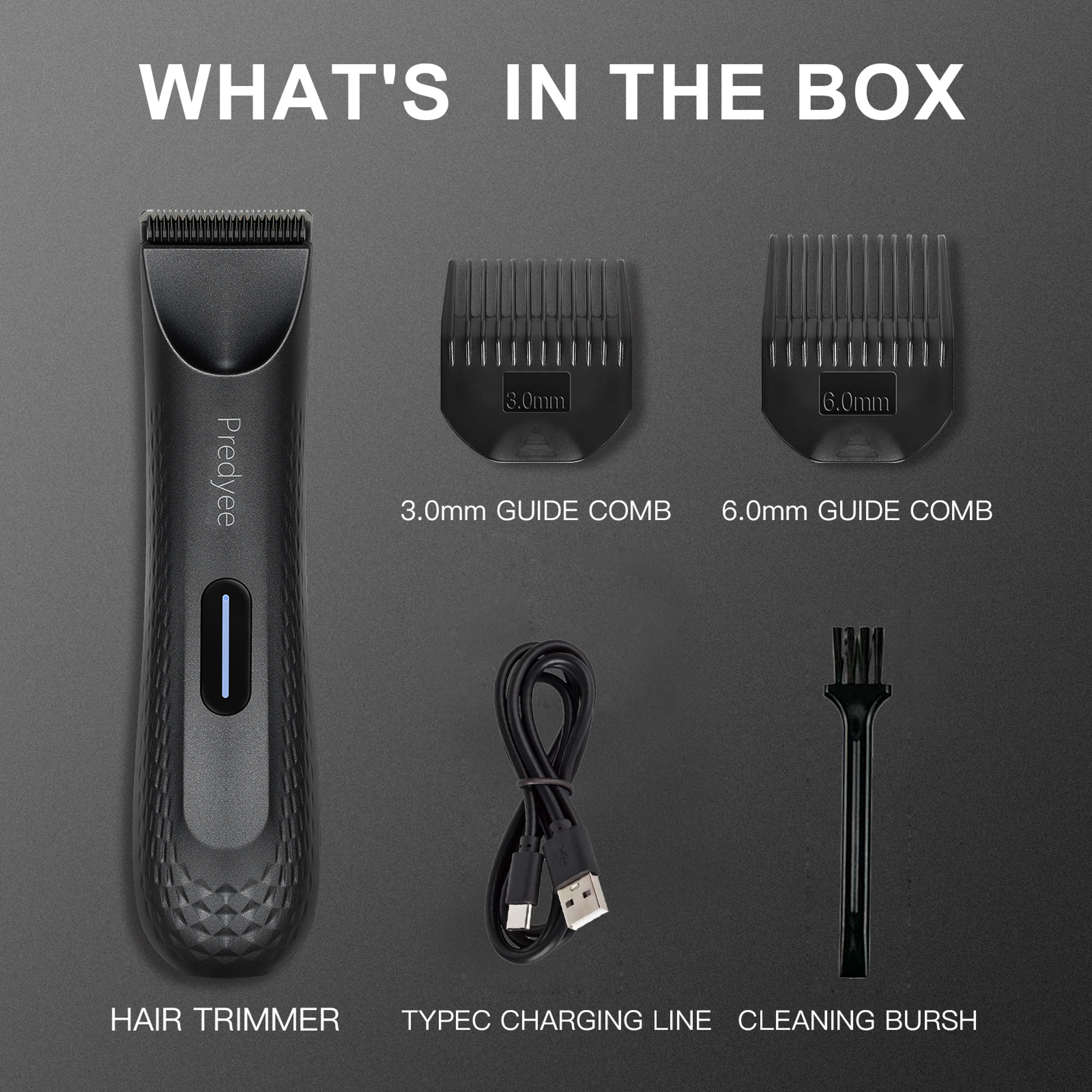 Men Waterproof Pubic Hair Trimmer, Electric Groin Groomer, Replaceable Ceramic Blade – view 5