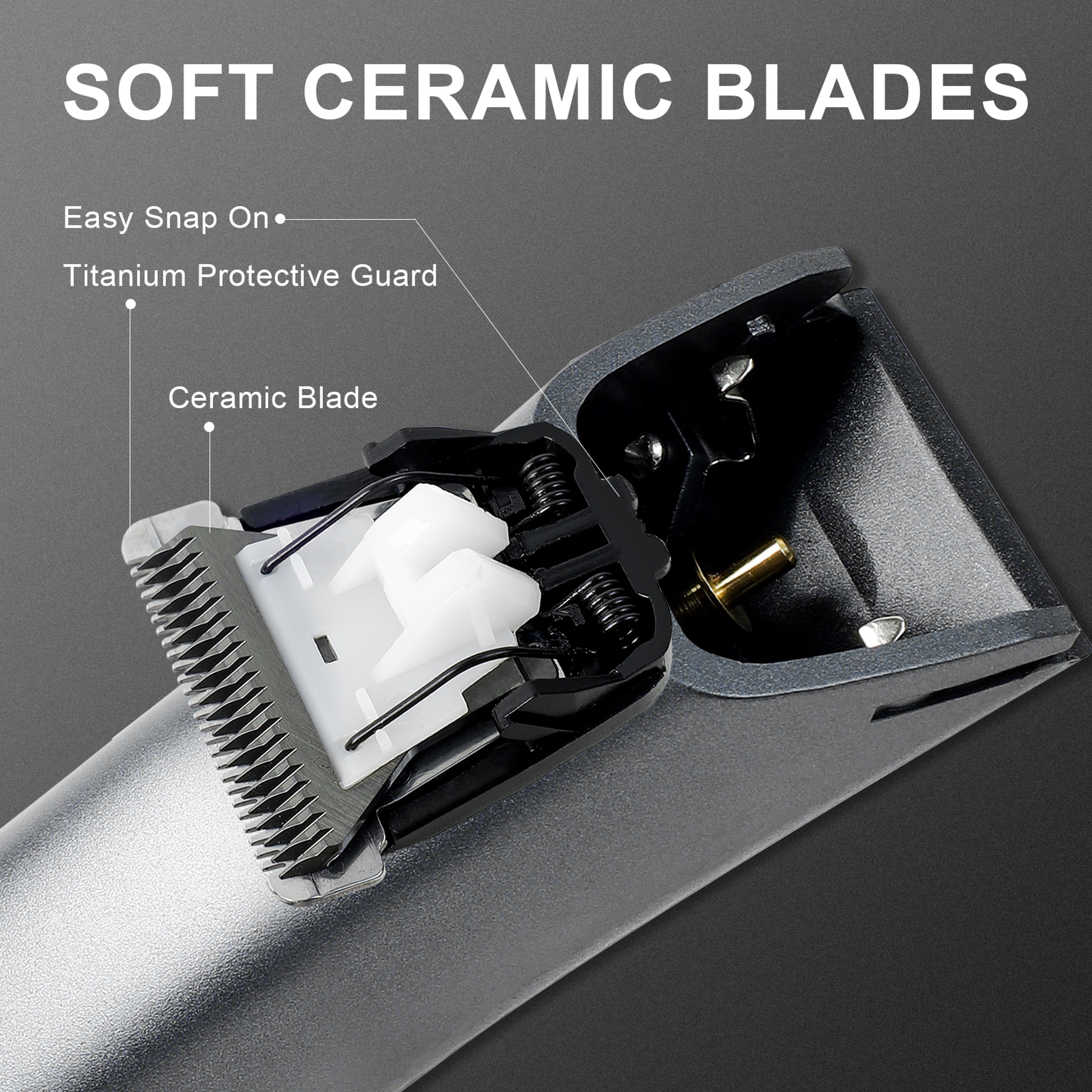 Men Waterproof Pubic Hair Trimmer, Electric Groin Groomer, Replaceable Ceramic Blade – view 7