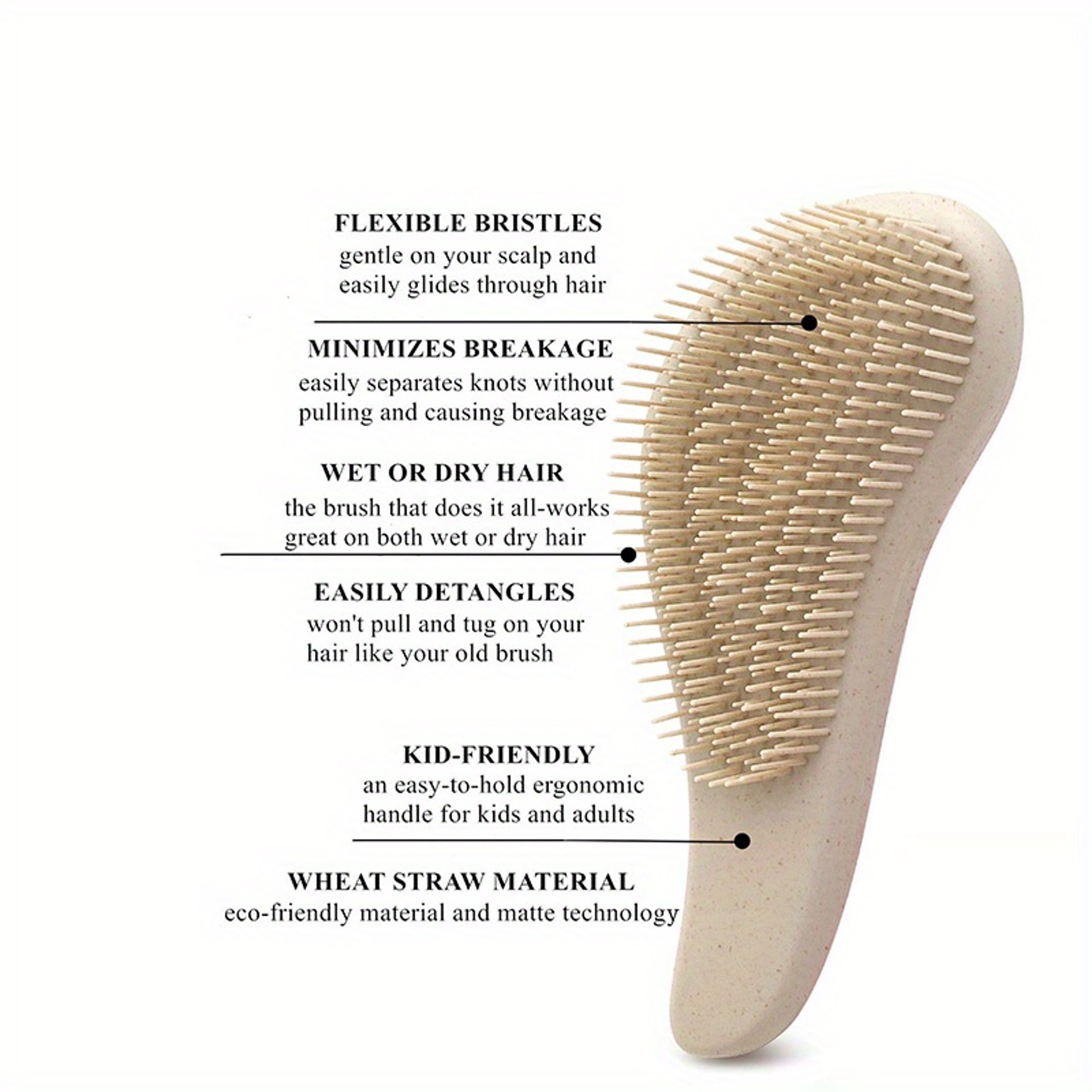Portable Silicone Scalp Massager, Eco-Friendly Hair Brush Set with Soft Bristles & Colorful Gift Set for Normal Hair – view 4