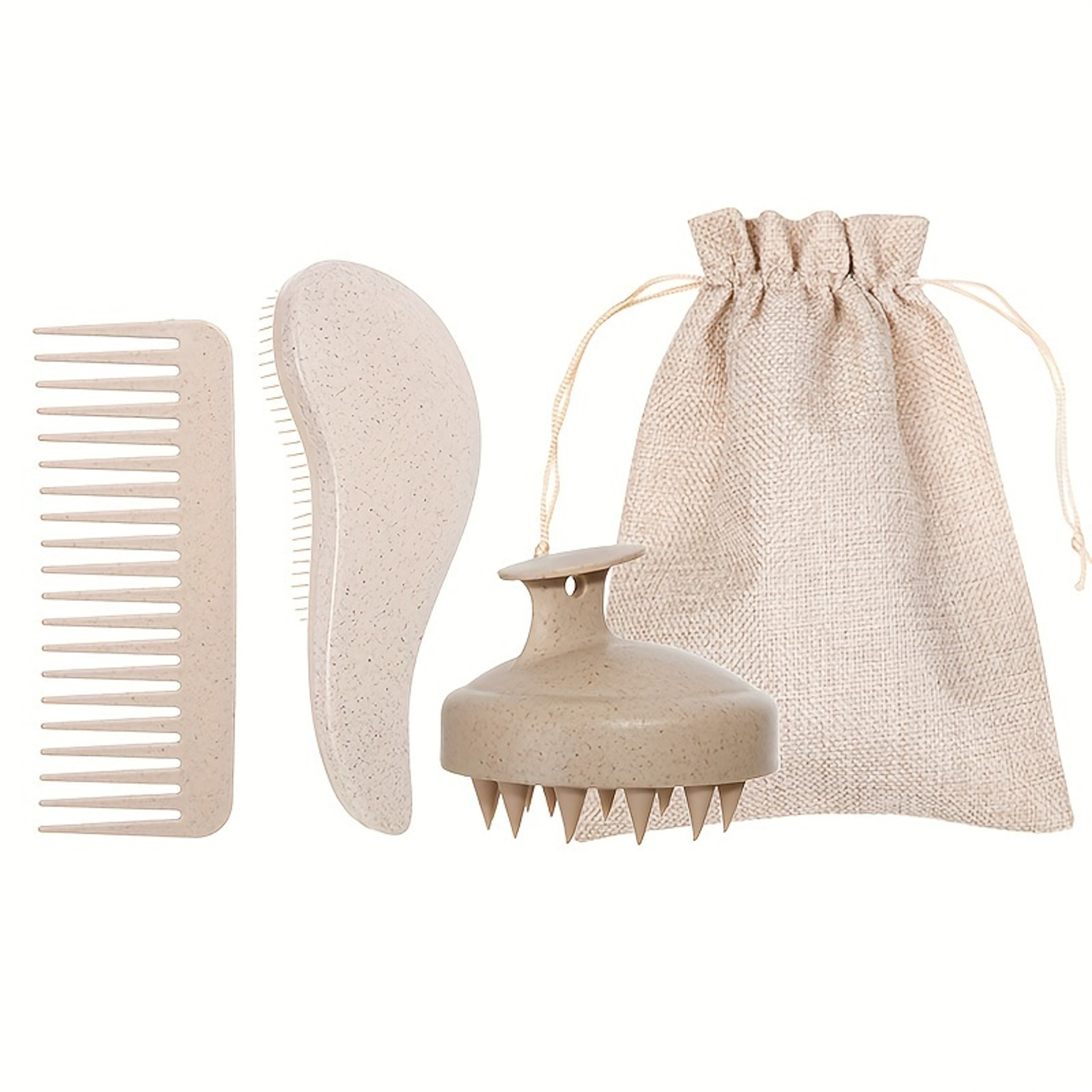 Portable Silicone Scalp Massager, Eco-Friendly Hair Brush Set with Soft Bristles & Colorful Gift Set for Normal Hair – view 11