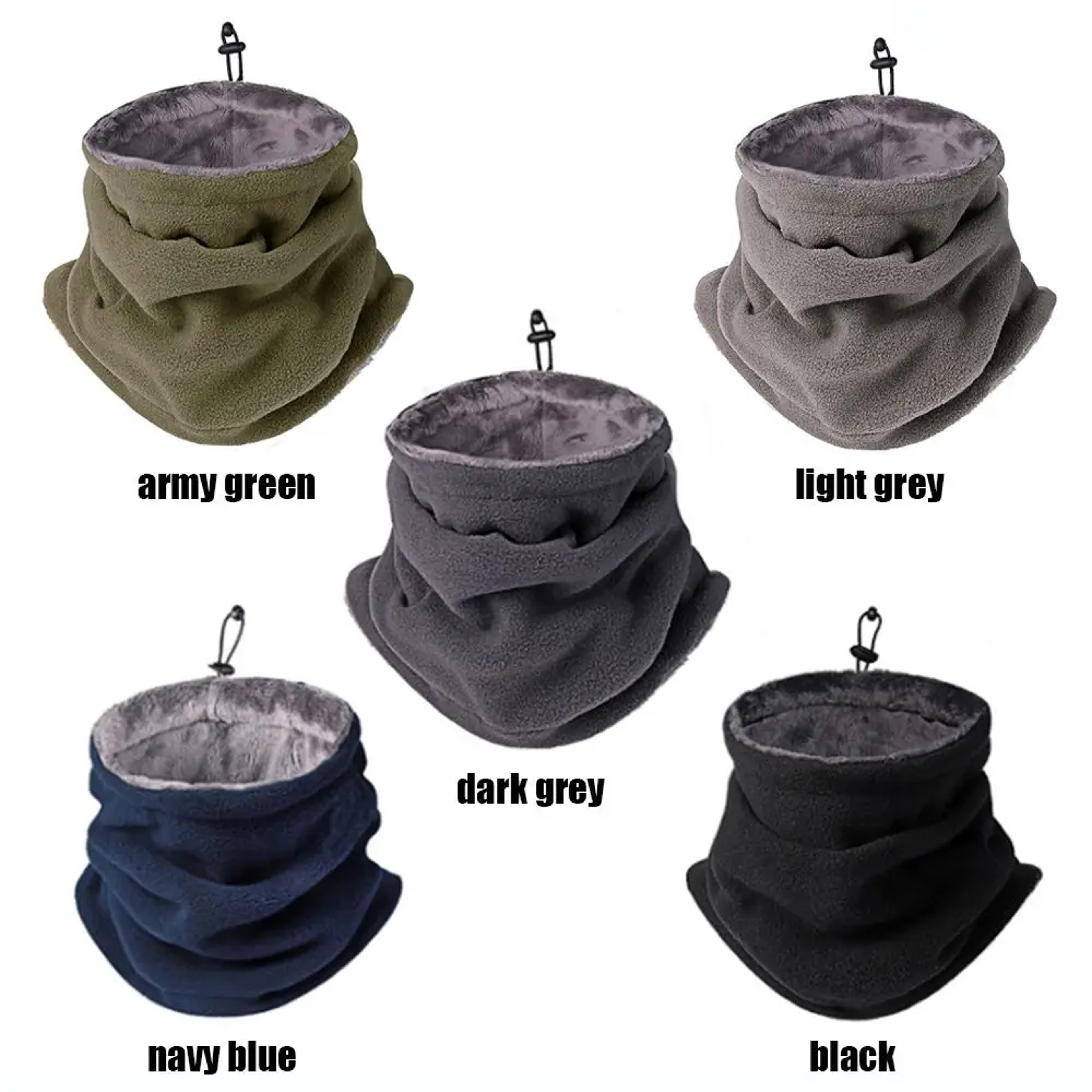 Fleece Neck Warmer for Men Women, Windproof Winter Motorcycle Mask, Outdoor Balaclava Face Mask for Hiking and Cycling – view 3