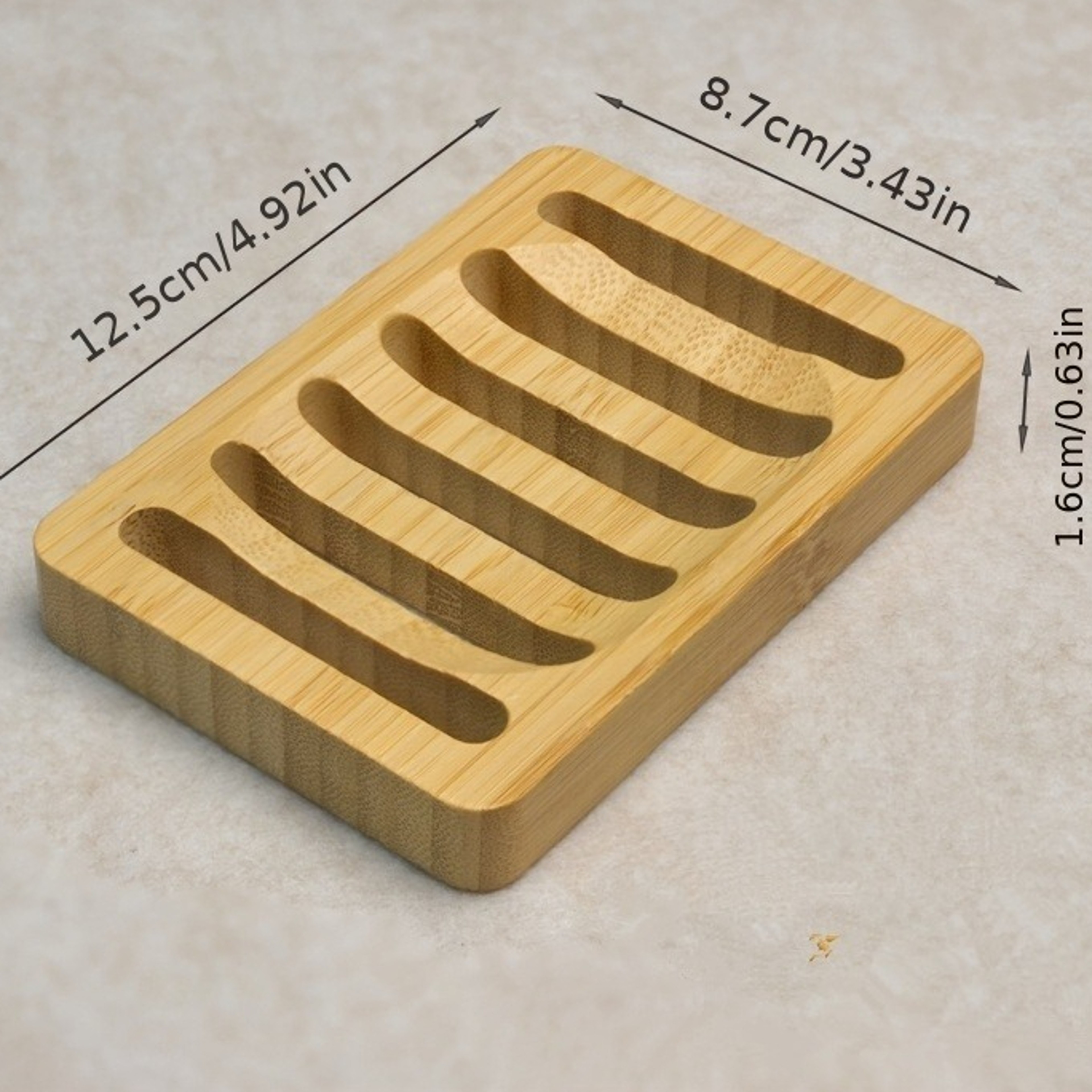 Natural Bamboo Dishes Bath Soap Holder, Wooden Prevent Mildew Tray, Drain Soap Box, Bathroom Washroom Container – view 7