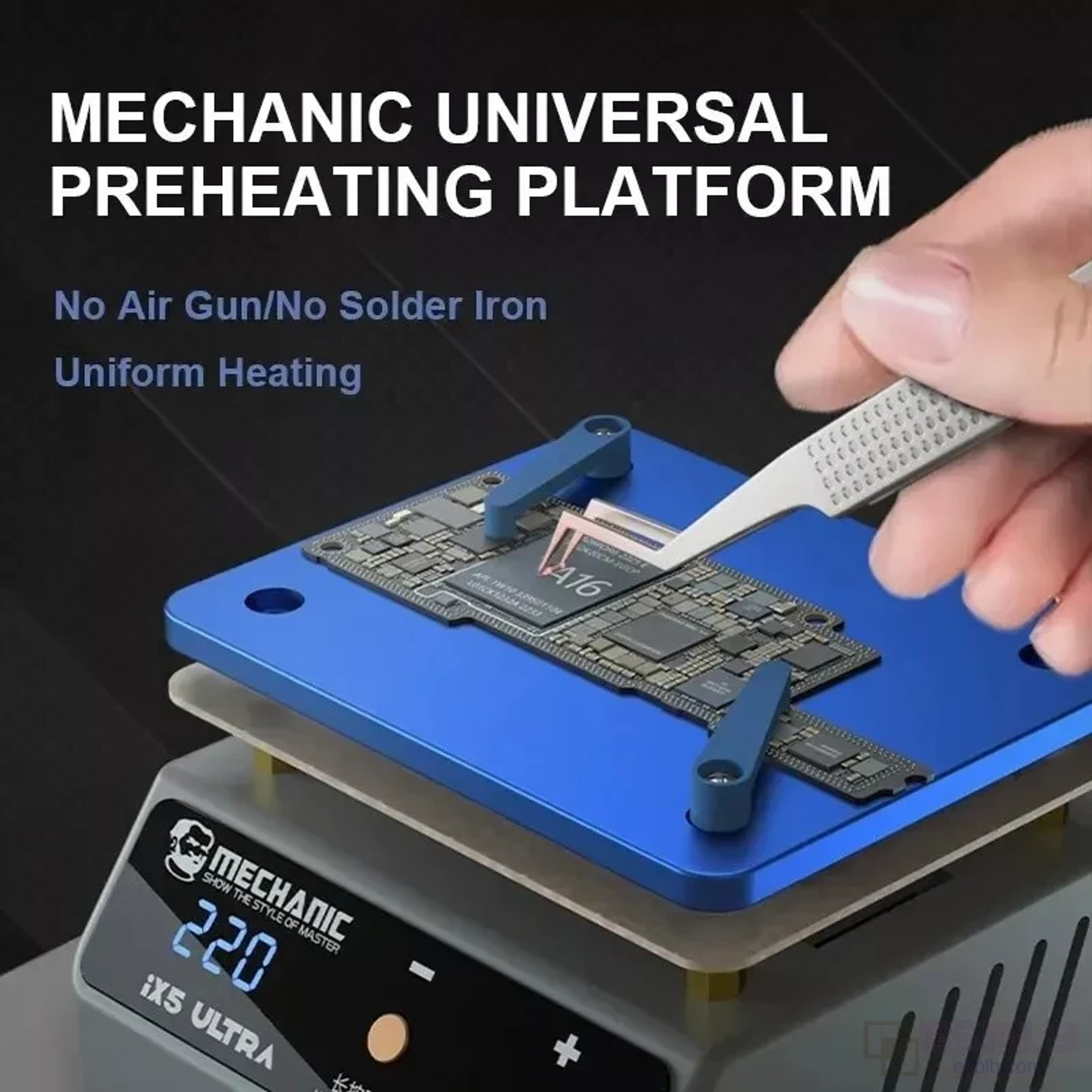 Preheating Platform for Motherboard Repair, Lightweight Ultra Universal Heating Clamp for Fast Layering – view 6